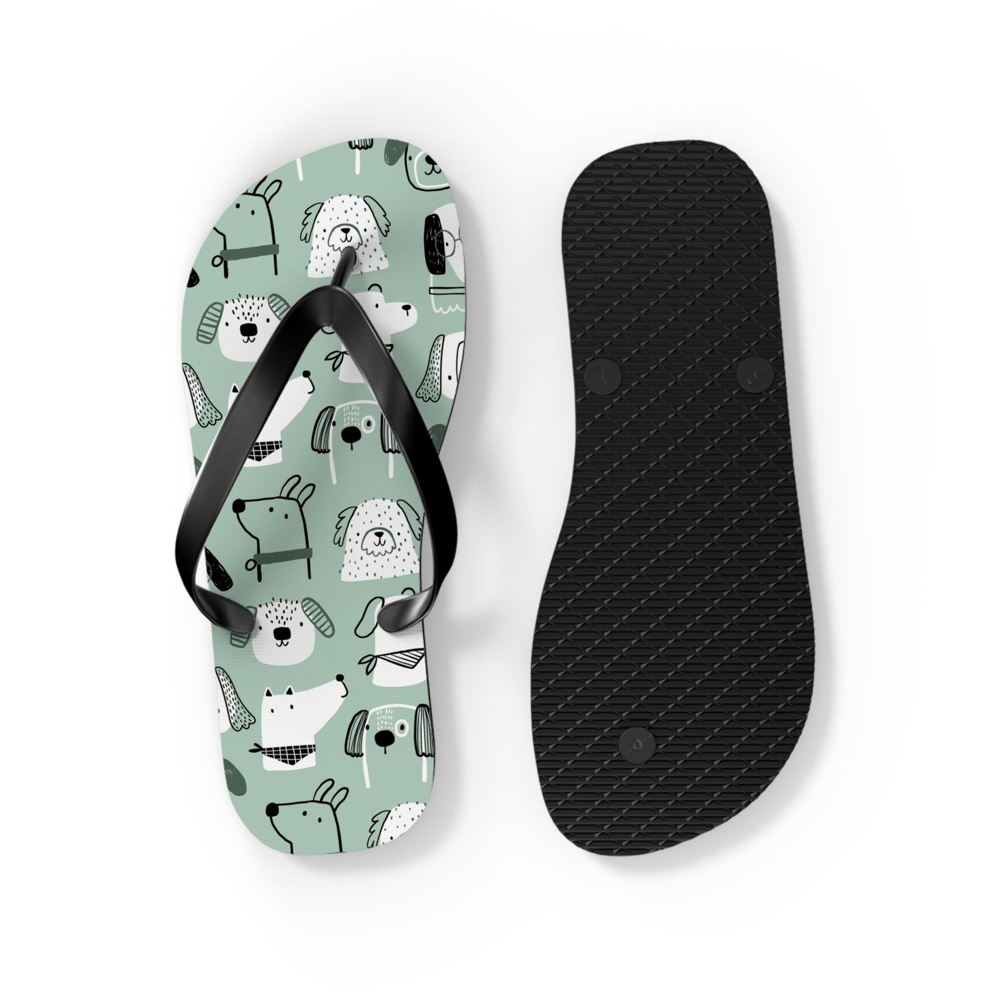 Illustrated Doggers Flip Flops - Lizard Vigilante