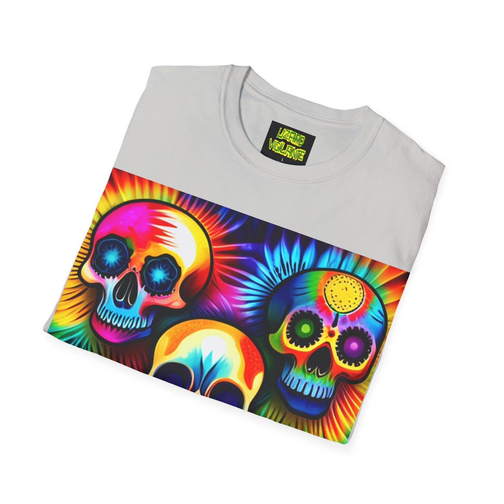 Escaped Skulls Unisex Softstyle T-Shirt - Lizard Vigilante