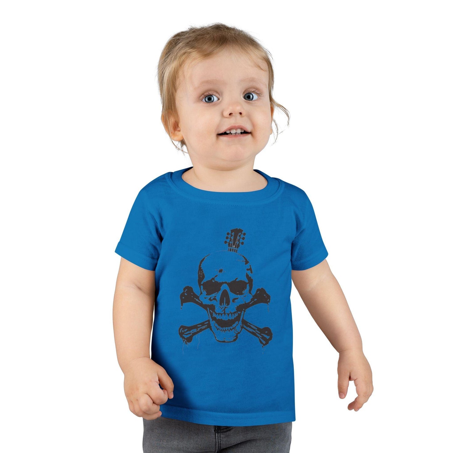 Guitar Skull Cross Bones Toddler T-shirt - Premium Kids clothes from Printify - Just $24.99! Shop now at Lizard Vigilante