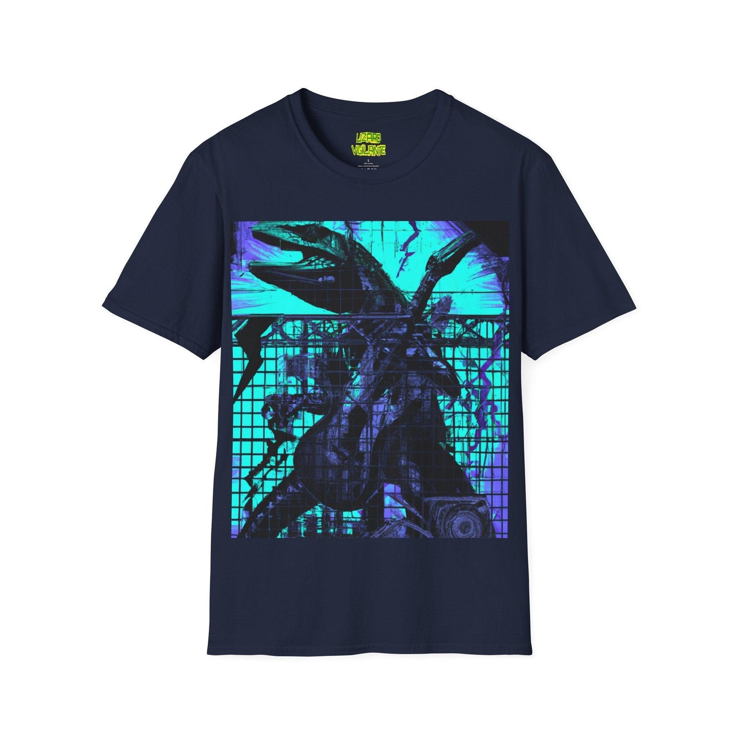 Lizard Lockup with Lizard Vigilante Unisex Softstyle T-Shirt - Lizard Vigilante