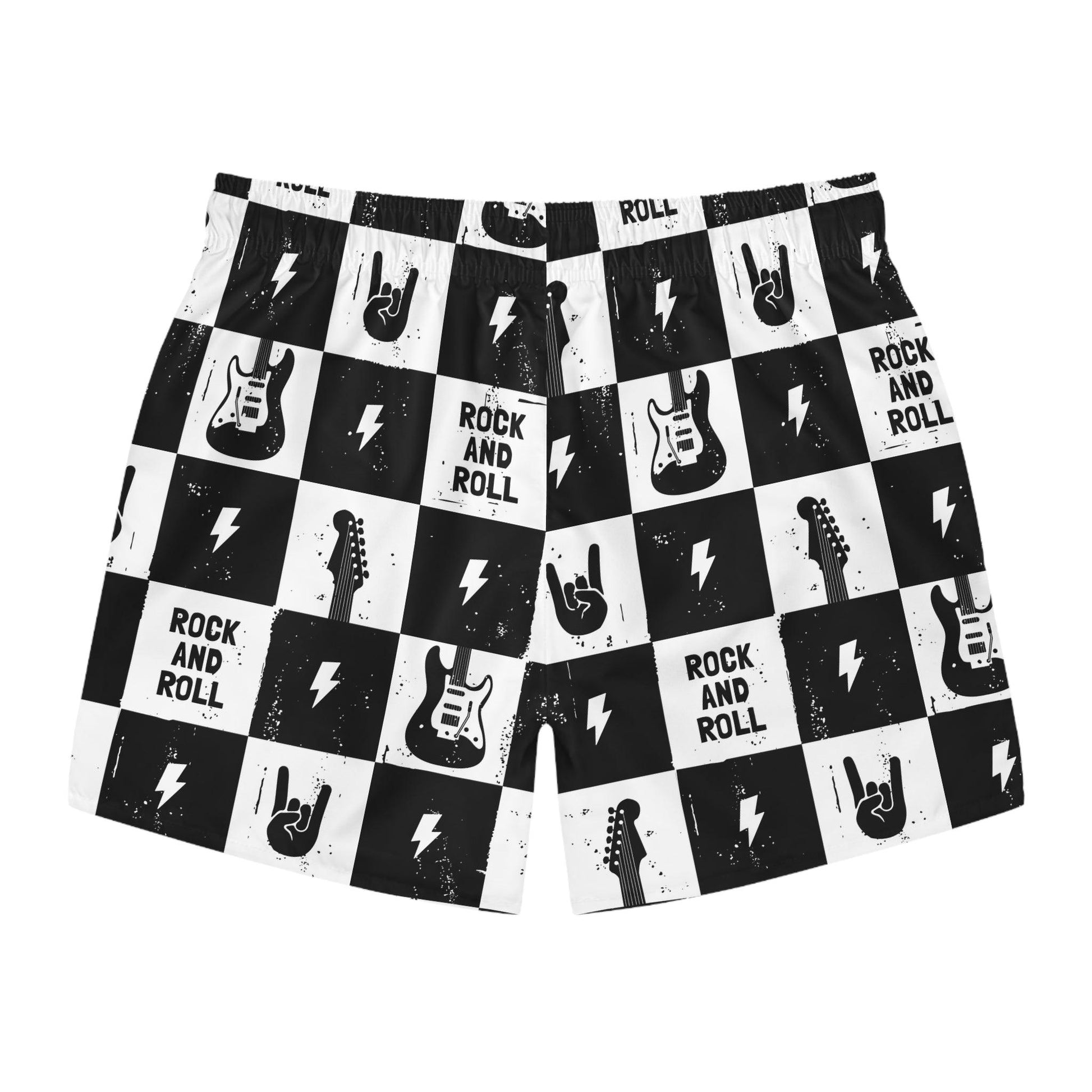 Rock and Roll Squares Swim Trunks - Premium All Over Prints from Printify - Just $52.99! Shop now at Lizard Vigilante