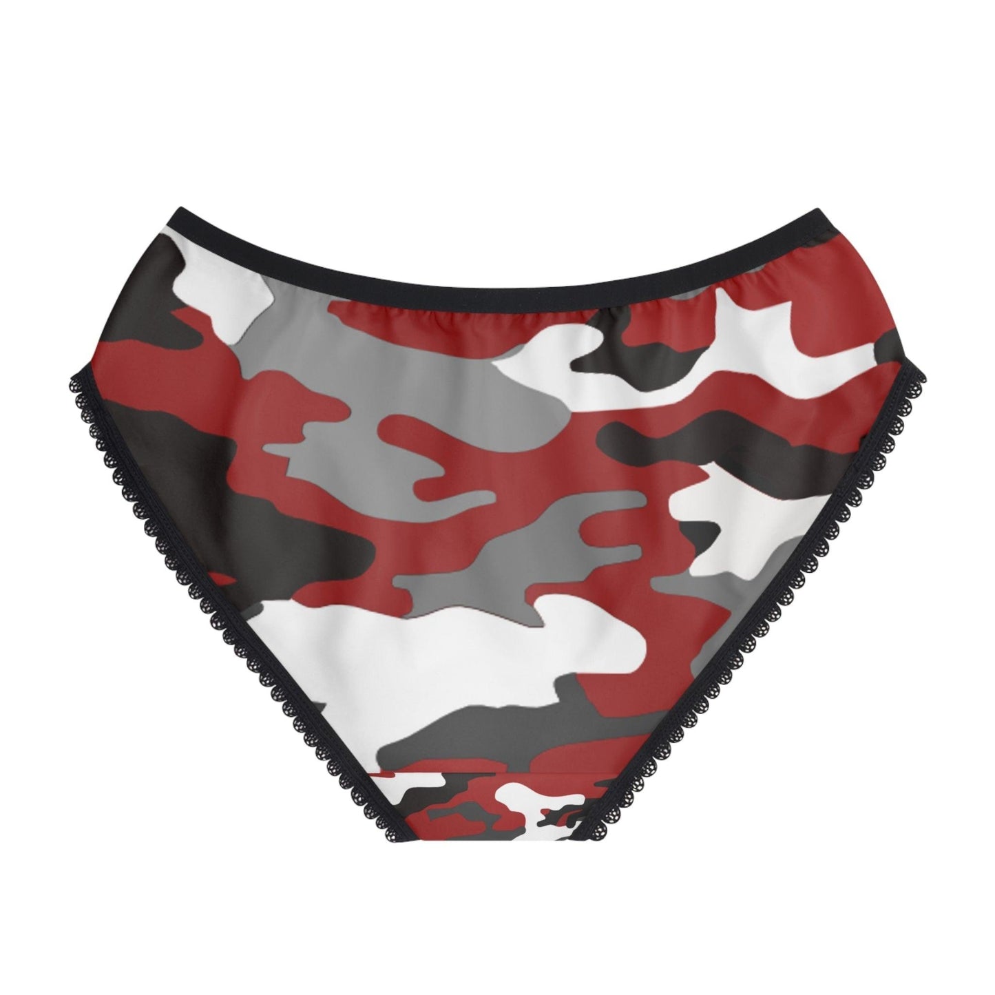 Black Red Grey White Camo Women's Briefs - Lizard Vigilante