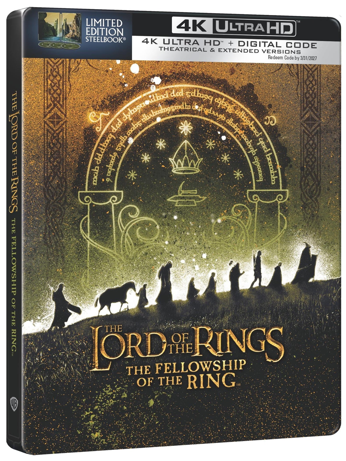 The Lord Of The Rings: The Fellowship Of The Ring - Steelbook [4K Ultra HD + Blu-ray + Digital]