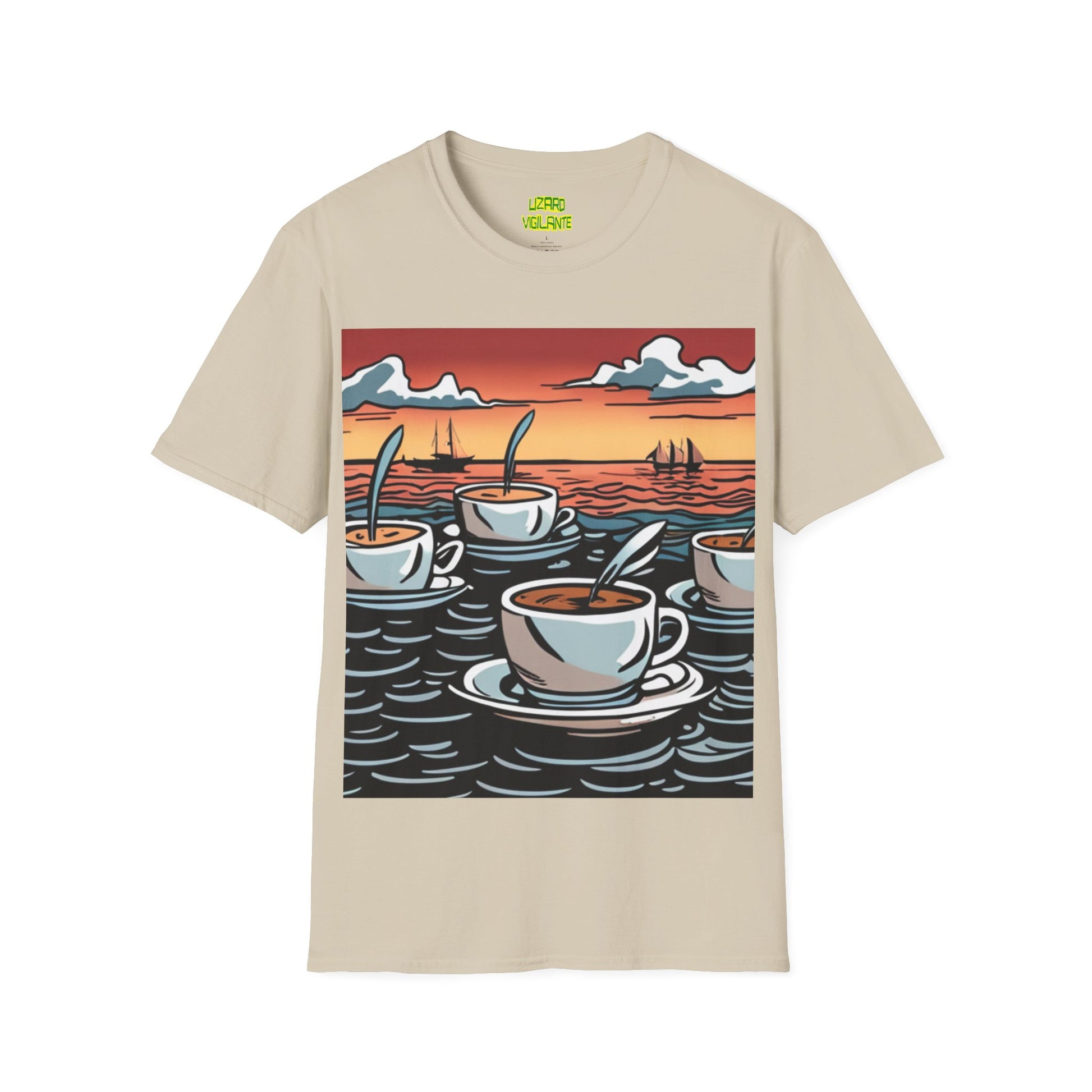 Coffee Boats Unisex Softstyle T-Shirt - Lizard Vigilante