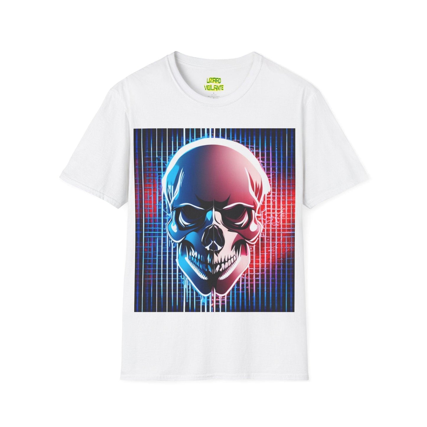 Grid Skull Unisex Softstyle T-Shirt - Lizard Vigilante