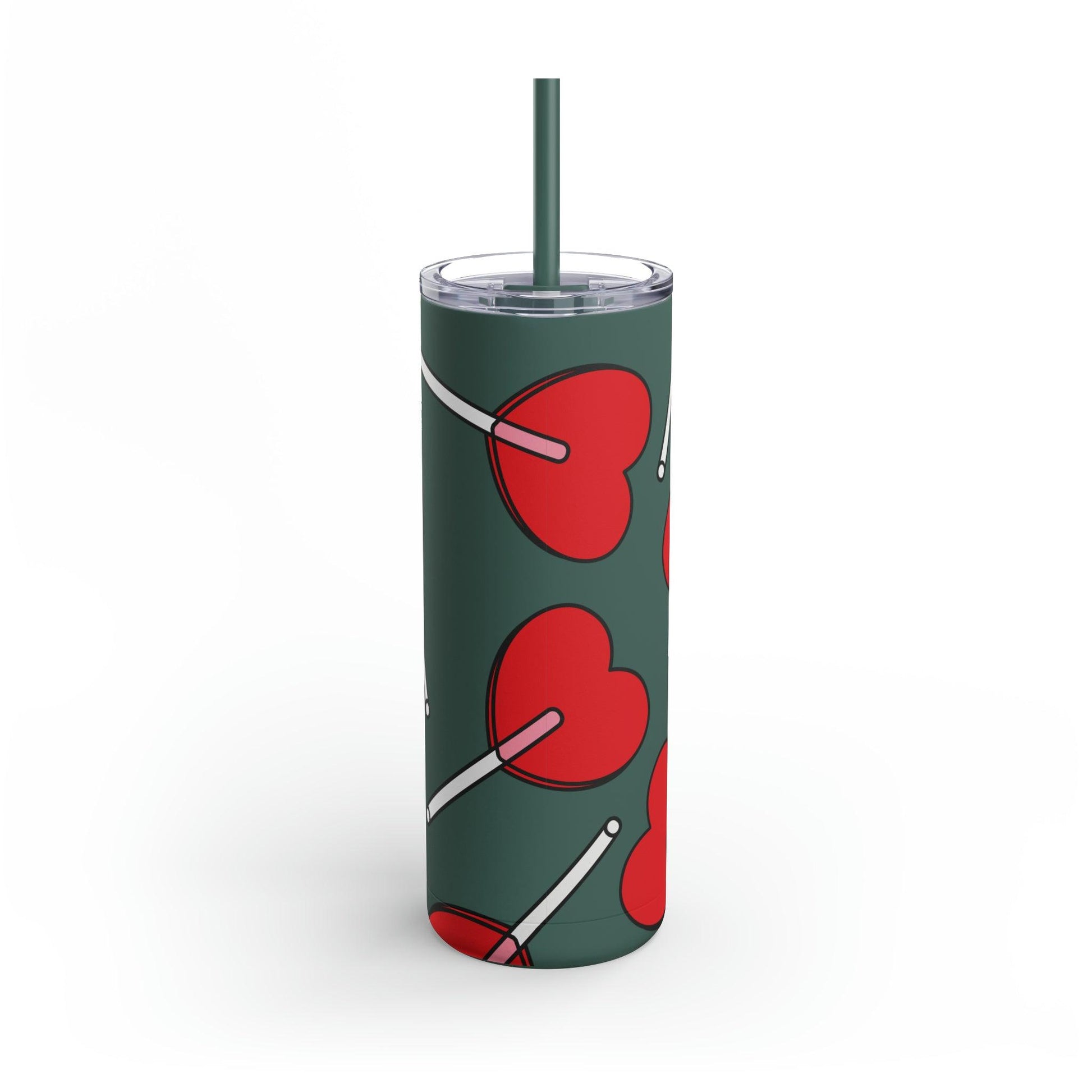 Heart Lollipop Maars Maker Skinny Matte Tumbler, 20oz - Lizard Vigilante