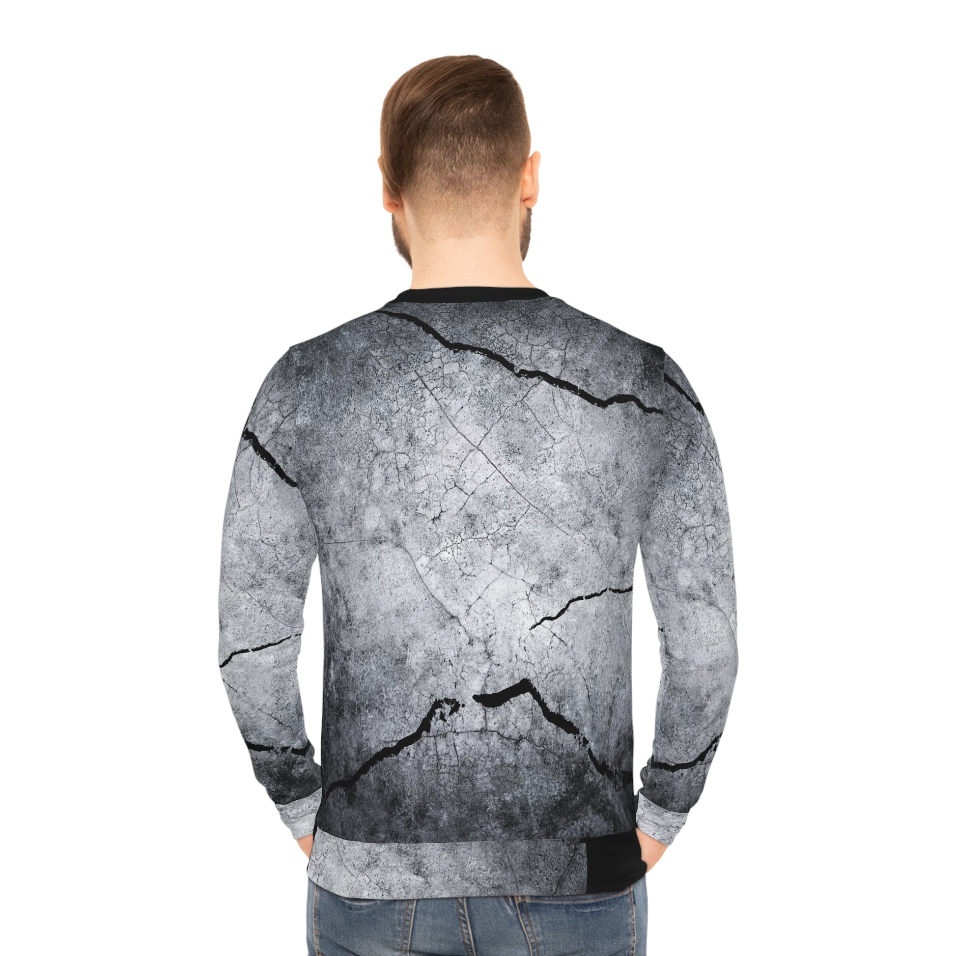Rock Cracks Lightweight Sweatshirt - Premium All Over Prints from Printify - Just $36.29! Shop now at Lizard Vigilante