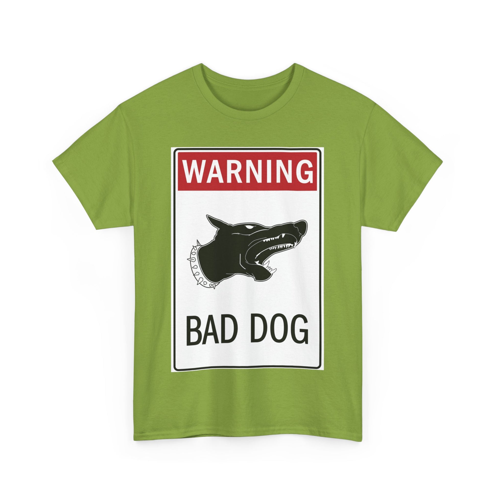 Warning Bad Dog Unisex Heavy Cotton Tee - Lizard Vigilante