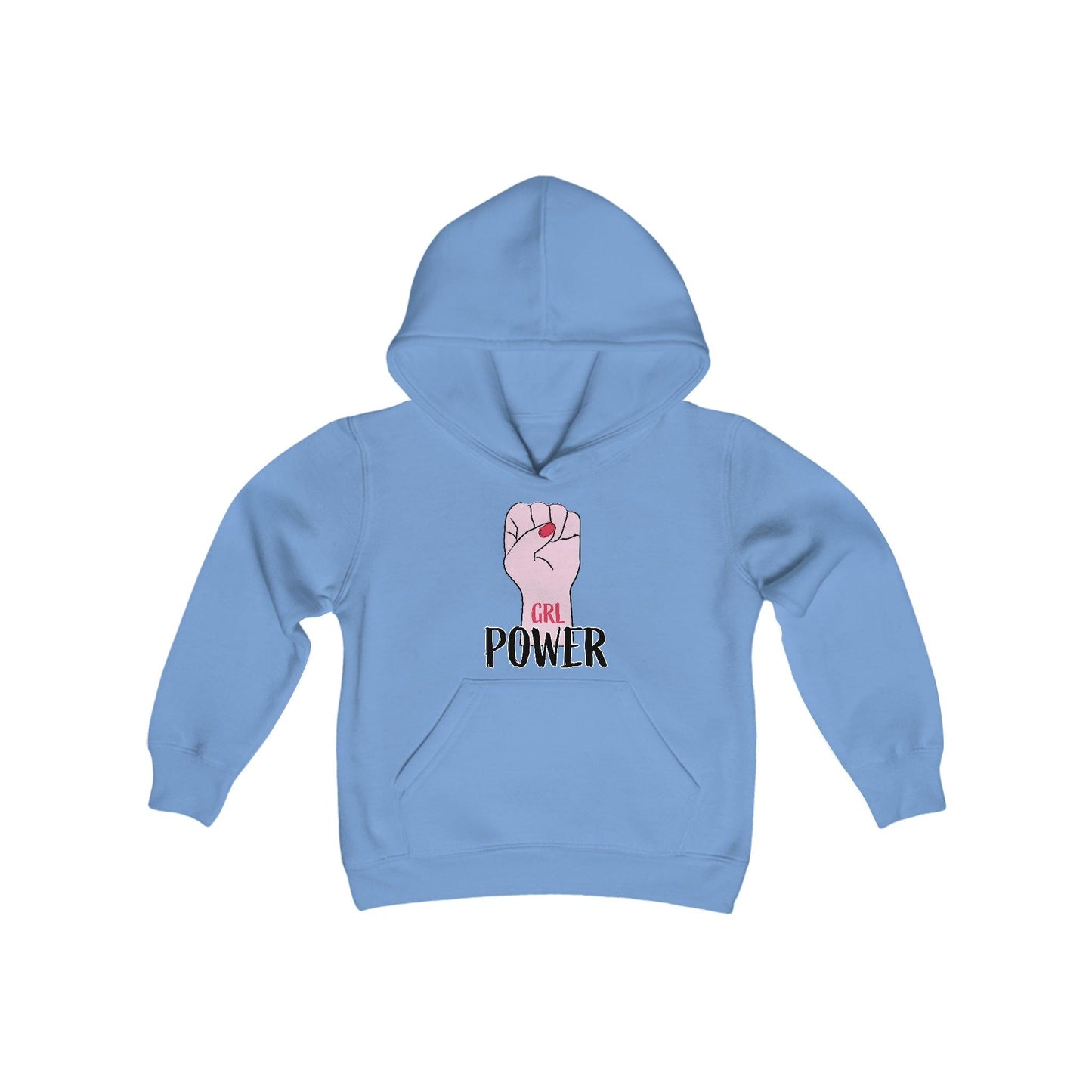 Girl Power Fist Youth Heavy Blend Hooded Sweatshirt - Lizard Vigilante