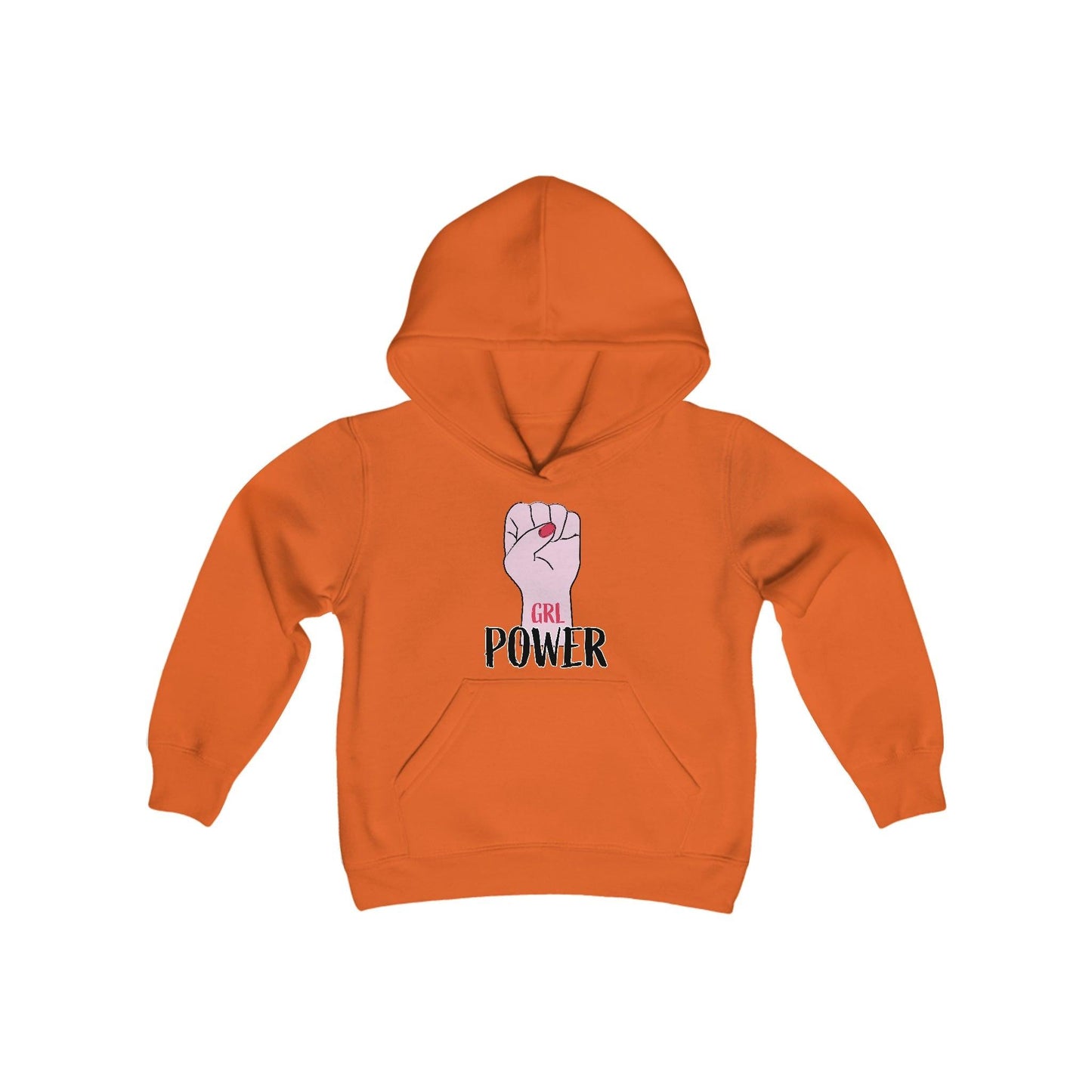 Girl Power Fist Youth Heavy Blend Hooded Sweatshirt - Lizard Vigilante