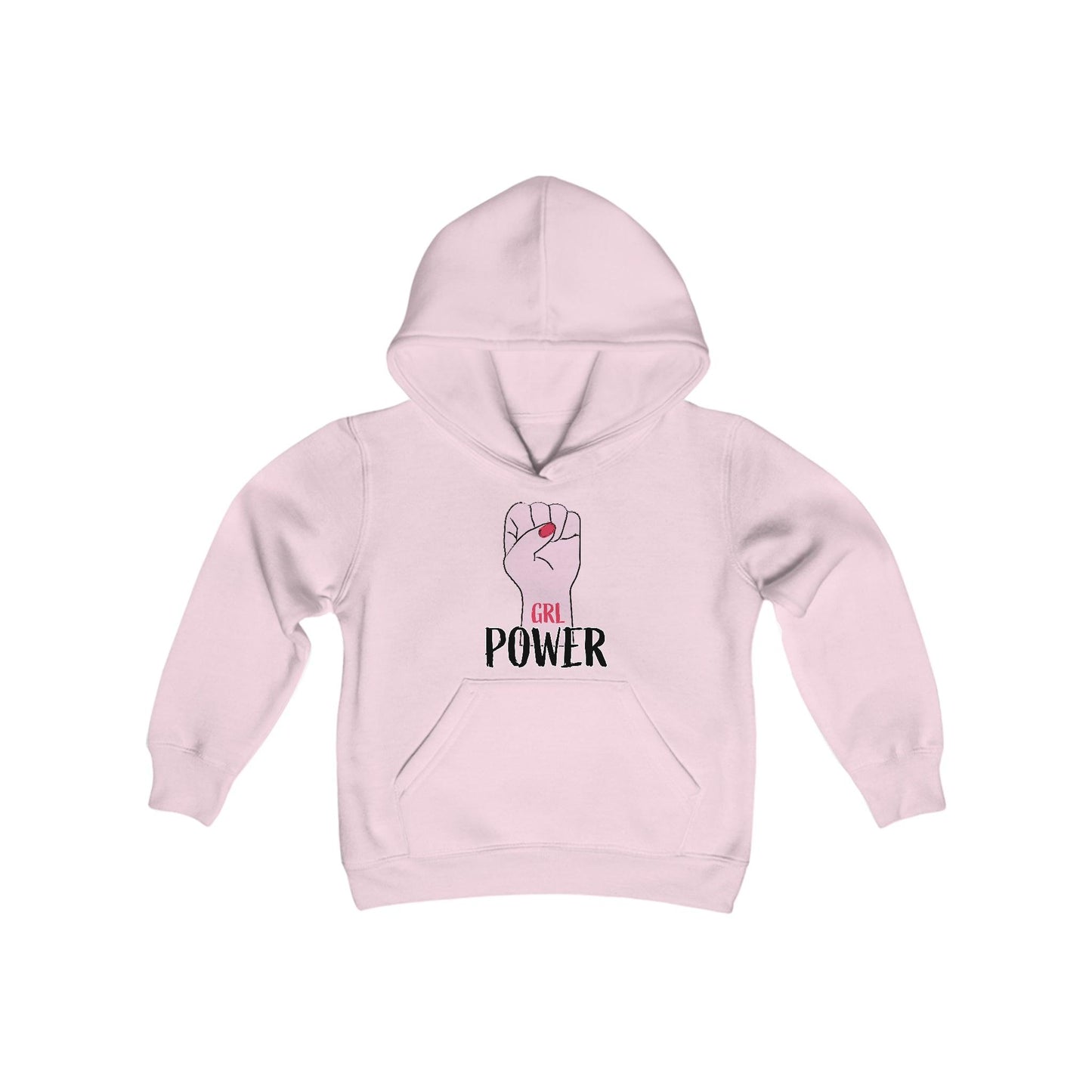 Girl Power Fist Youth Heavy Blend Hooded Sweatshirt - Lizard Vigilante