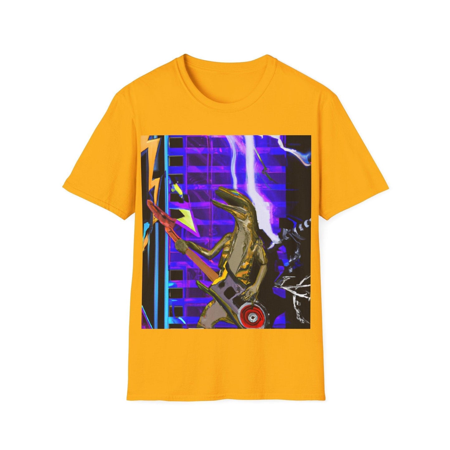 Lizard Zapped Vigilante Unisex Softstyle T-Shirt - Lizard Vigilante