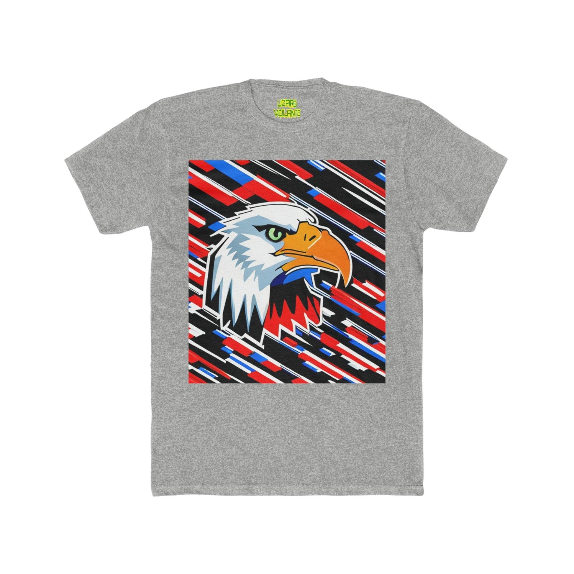 Bald Eagle Graphic Men's Cotton Crew Tee - Lizard Vigilante