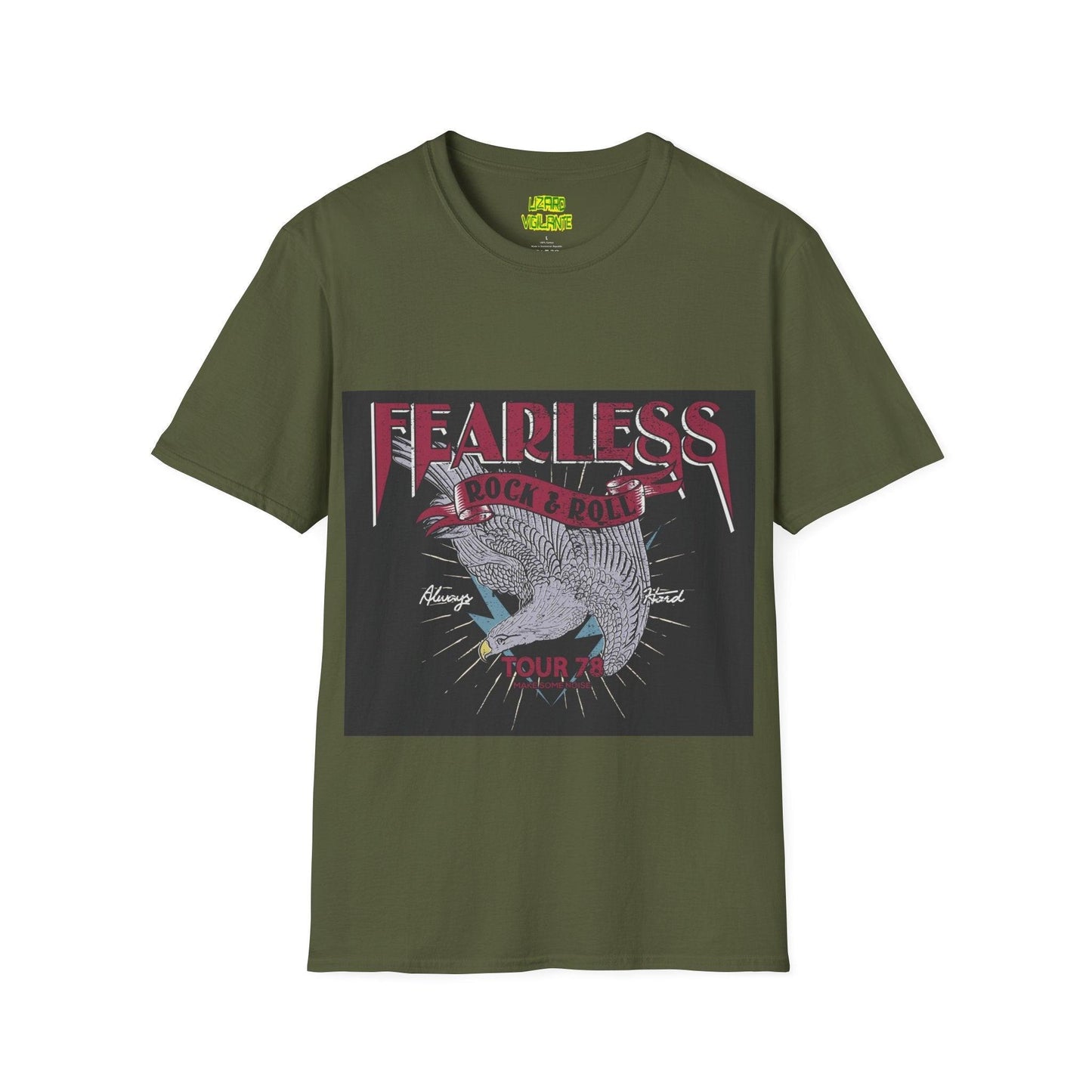 Fearless Rock & Roll Unisex Softstyle T-Shirt - Lizard Vigilante