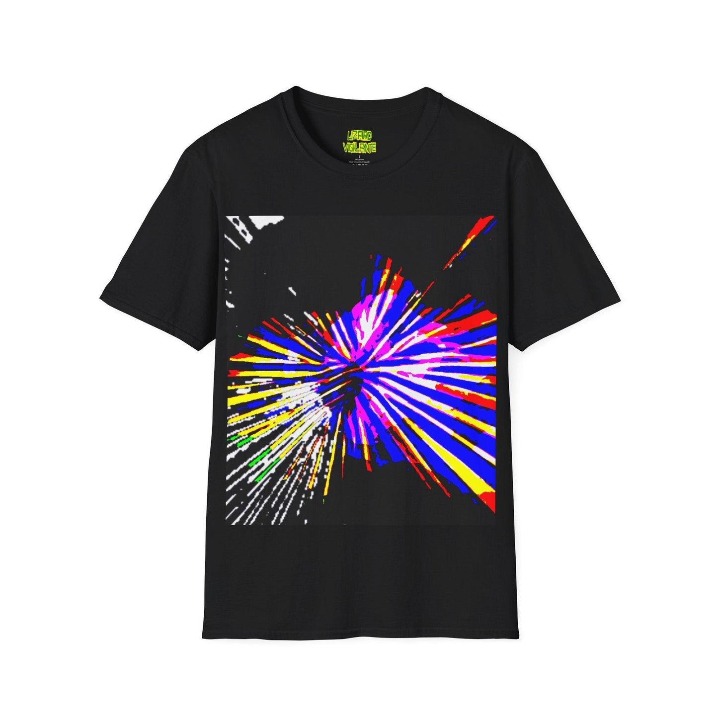 Neon Bursted Unisex Softstyle T-Shirt - Lizard Vigilante