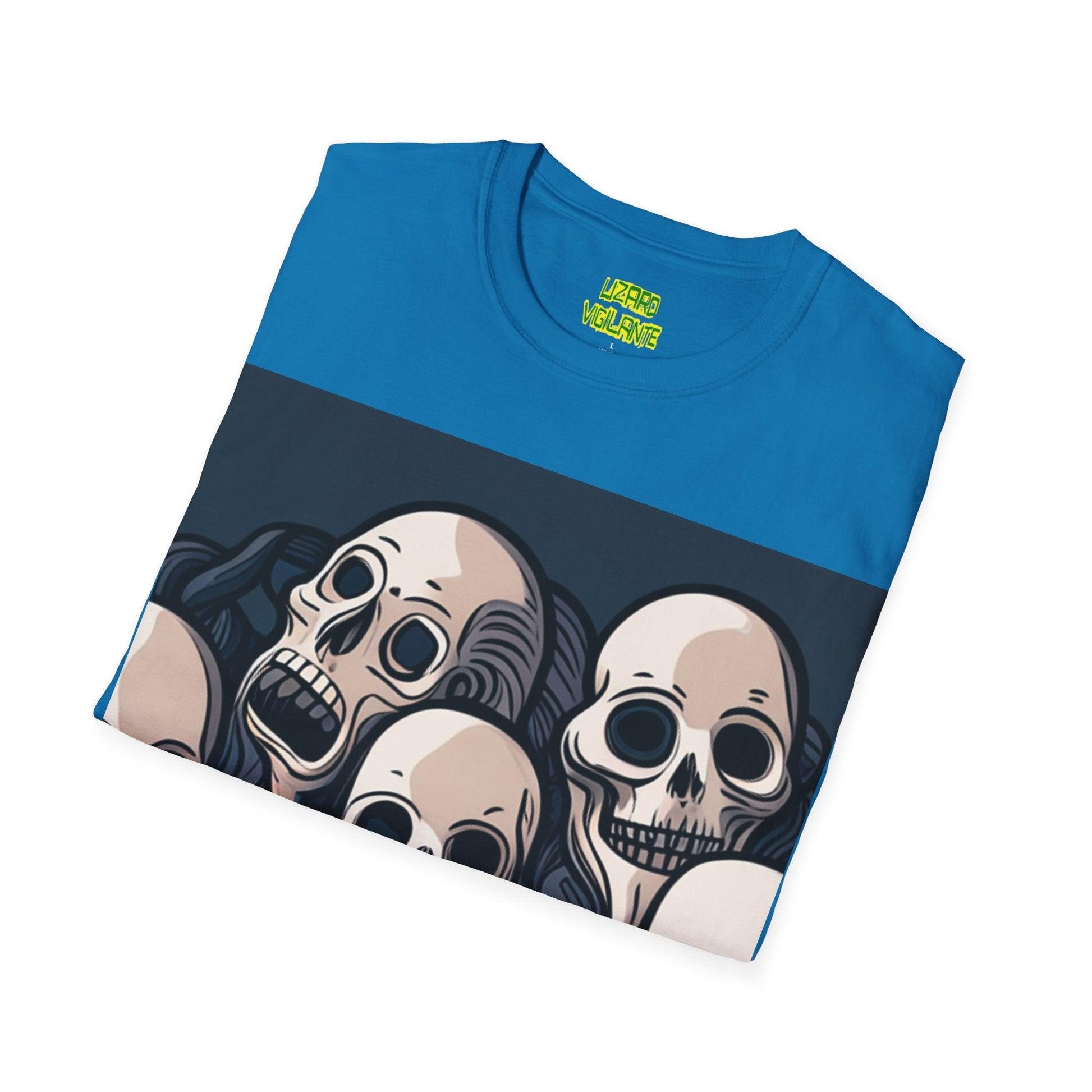 Comic Skulls Unisex Softstyle T-Shirt - Lizard Vigilante