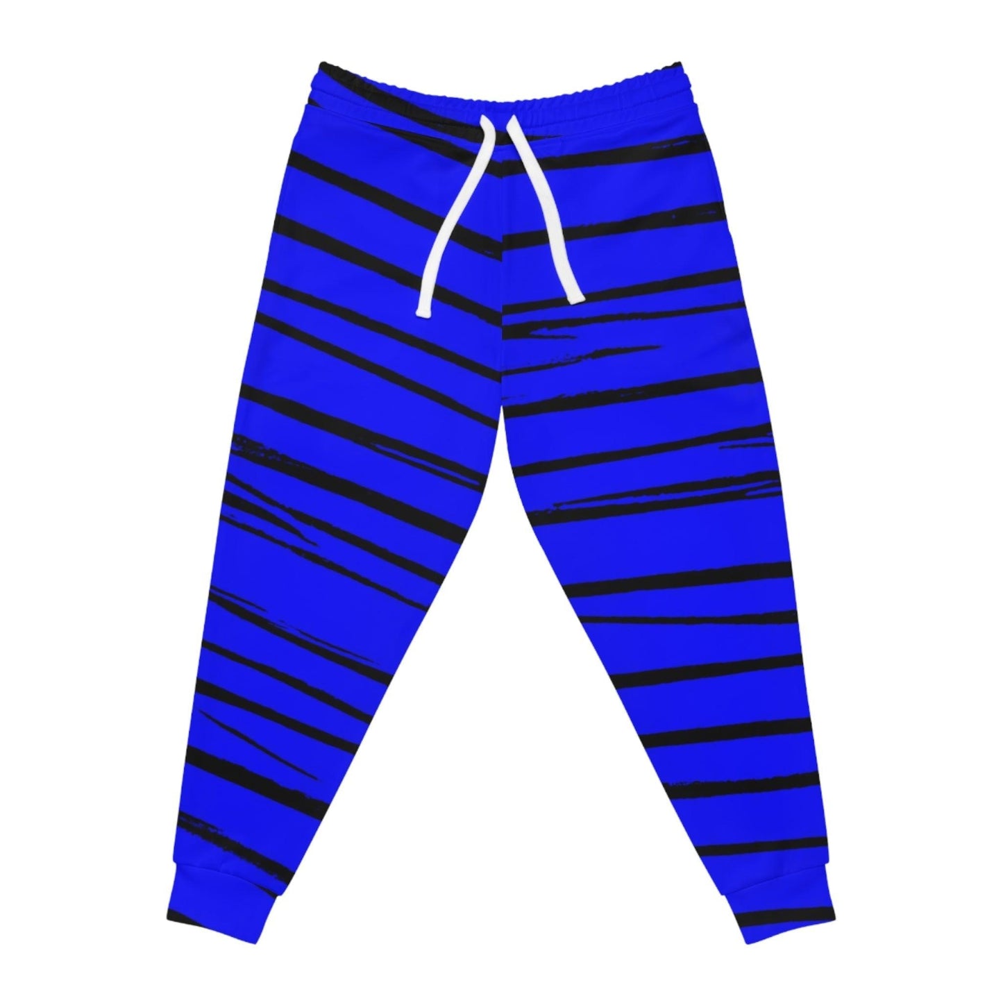 Black & Blue Strips Athletic Joggers - Lizard Vigilante