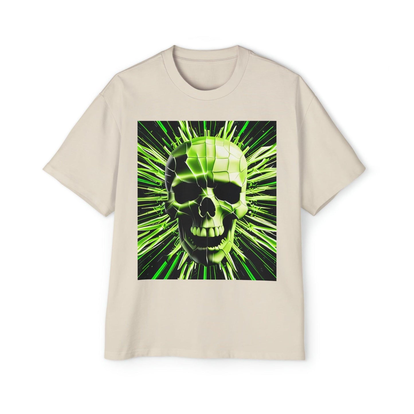 Skull Cracks Men's Heavy Oversized Tee - Lizard Vigilante