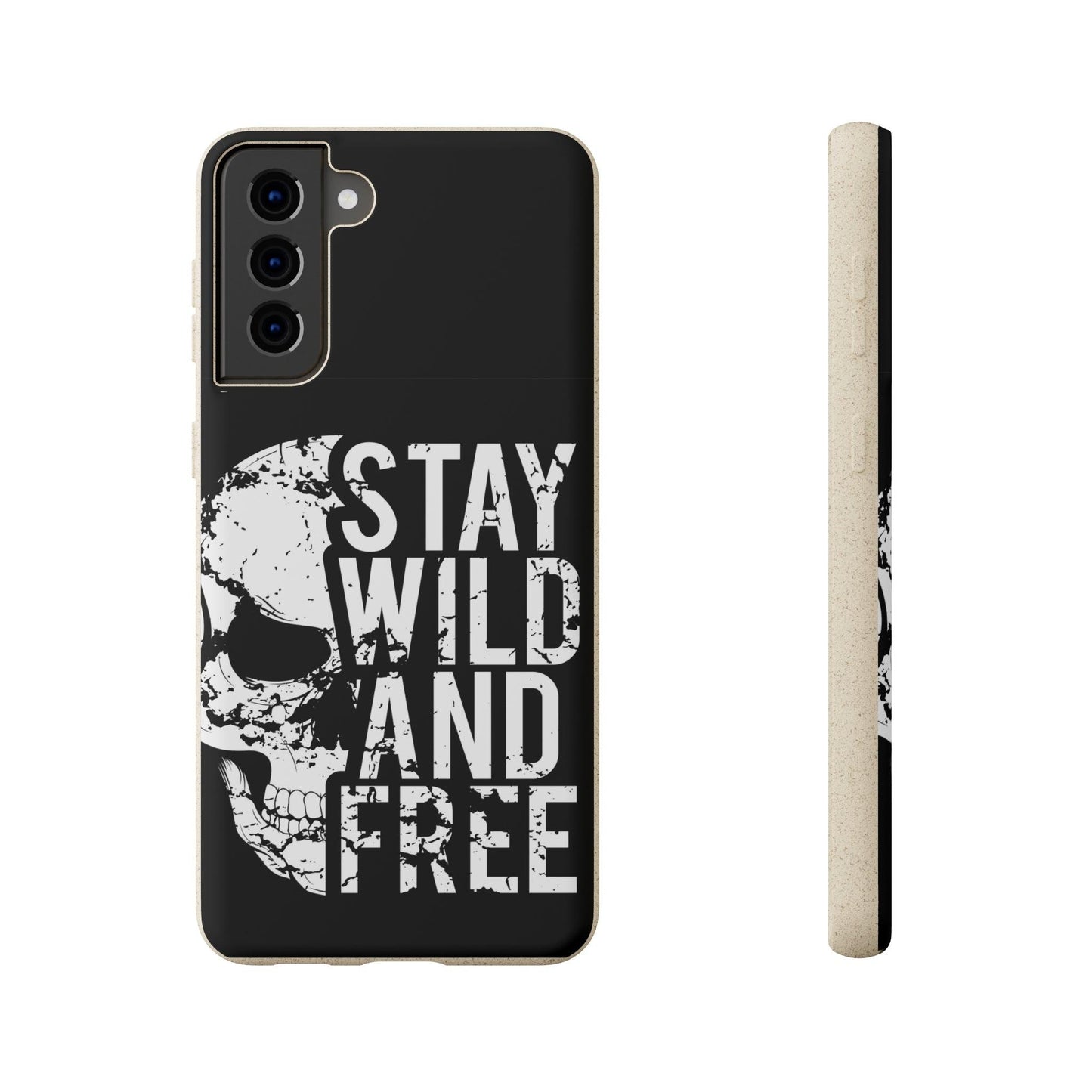 Stay Wild And Free Skull Biodegradable Cases - Lizard Vigilante