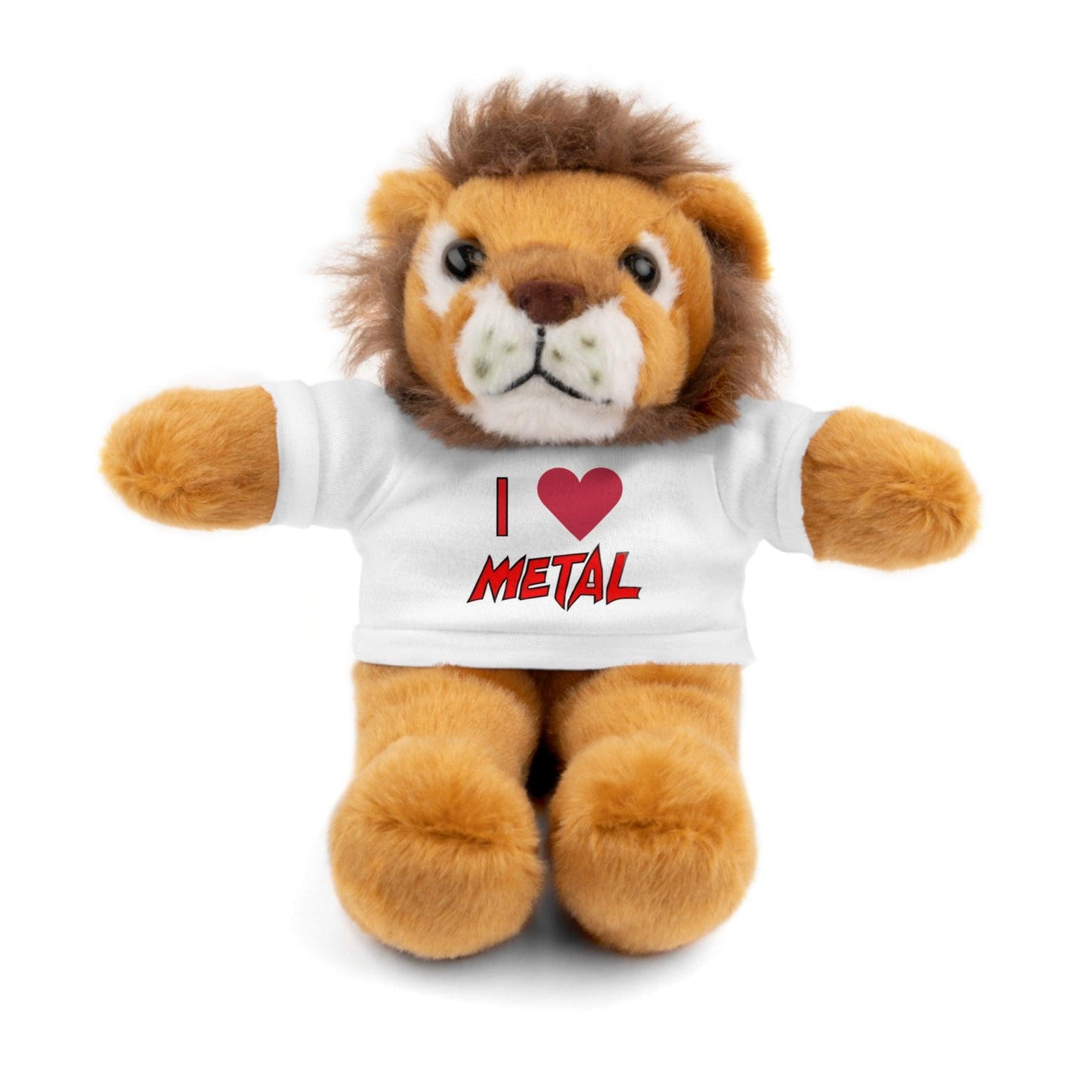 I Heart METAL Stuffed Animals with Tee Valentine’s Day Teddy Bear - Lizard Vigilante