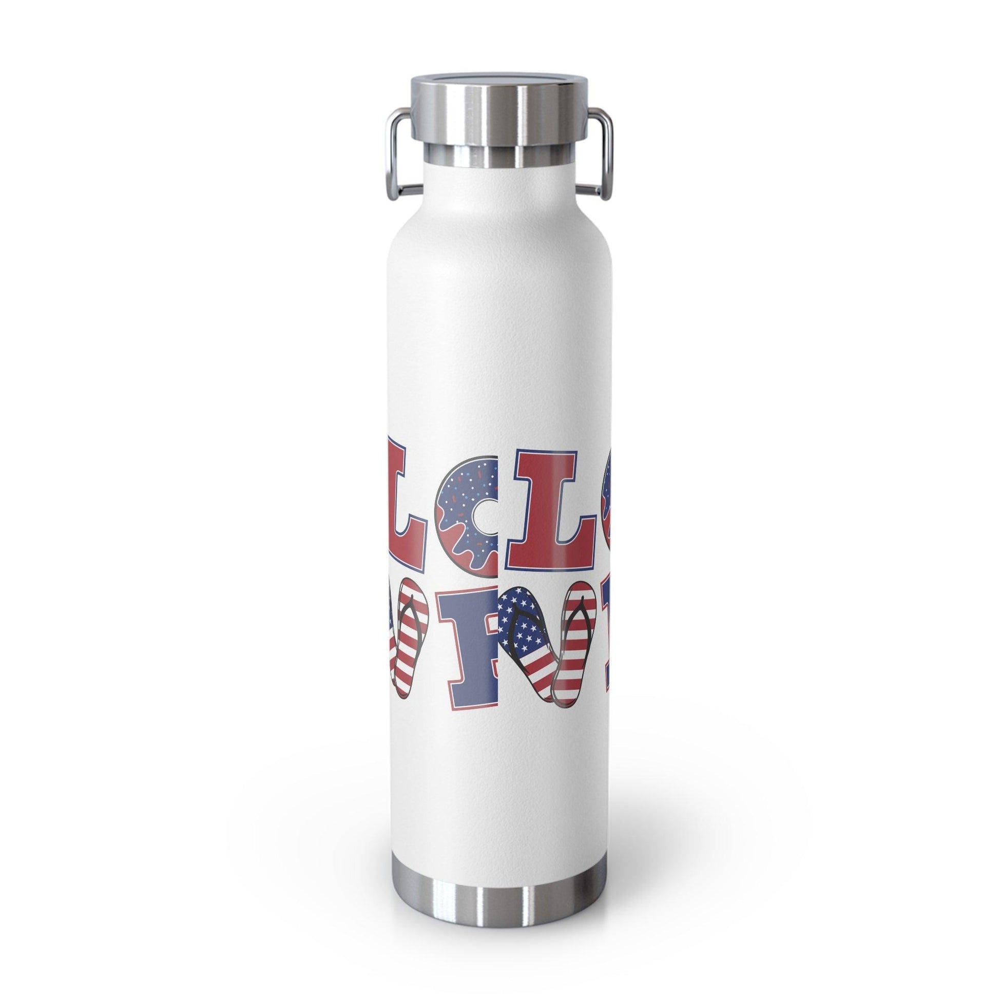 LOVE American Styled Red White and Blue Copper Vacuum Insulated Bottle, USA 22oz - Lizard Vigilante