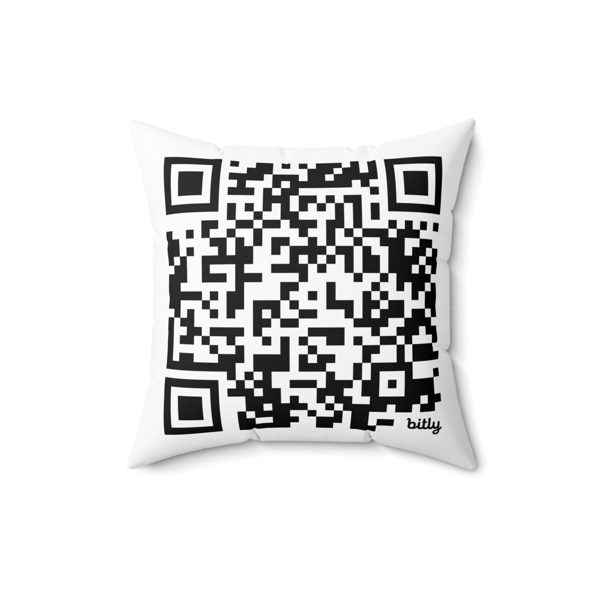 QR Code Faux Suede Square Pillow - Lizard Vigilante Coded - Lizard Vigilante