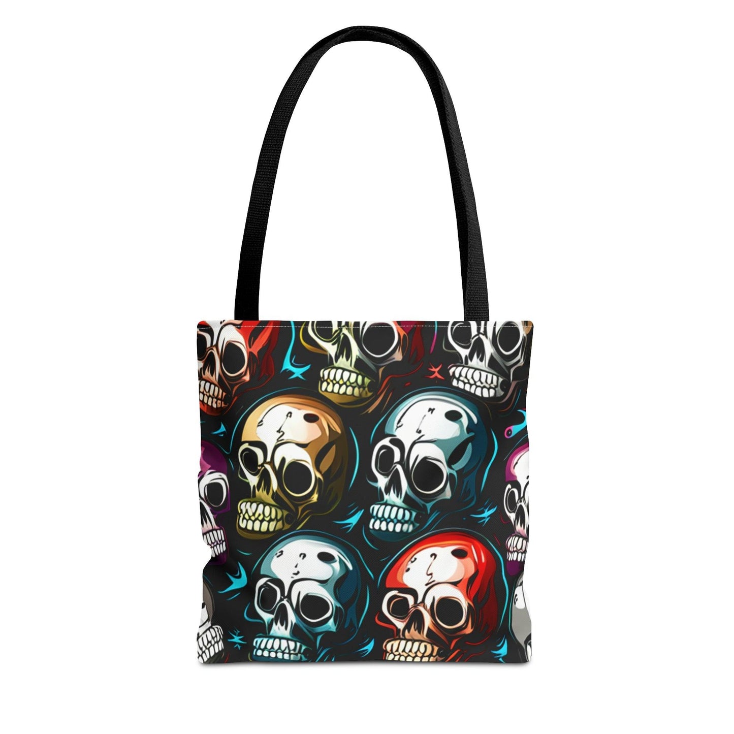 Death Metal Skulls Tote Bag (AOP) - Lizard Vigilante