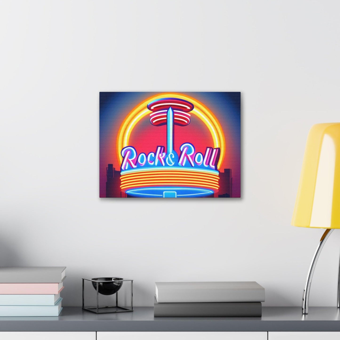 Rock & Roll Diner Canvas Gallery Wraps by Lizard Vigilante - Lizard Vigilante