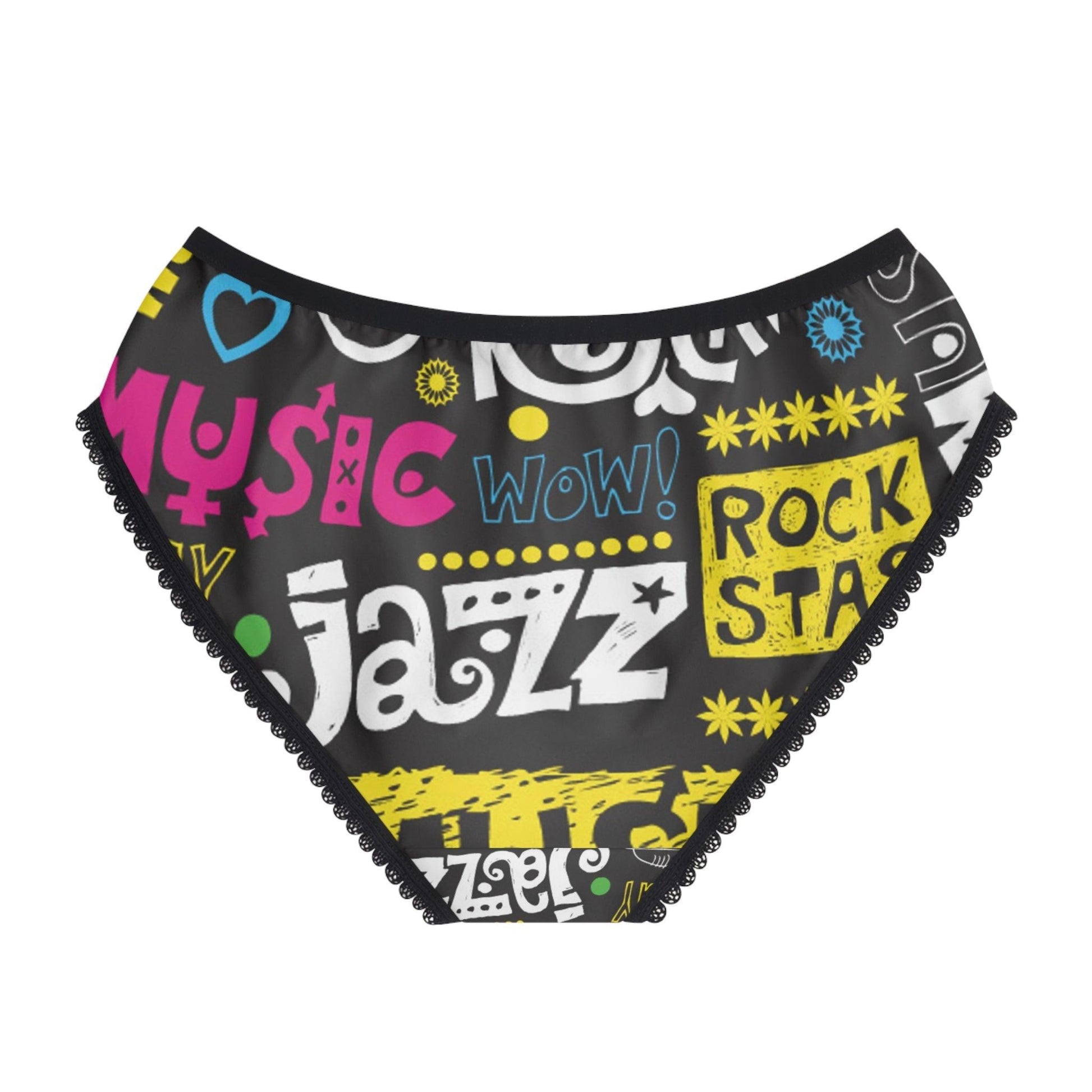 Music Graphic Women's Briefs (AOP) - Lizard Vigilante