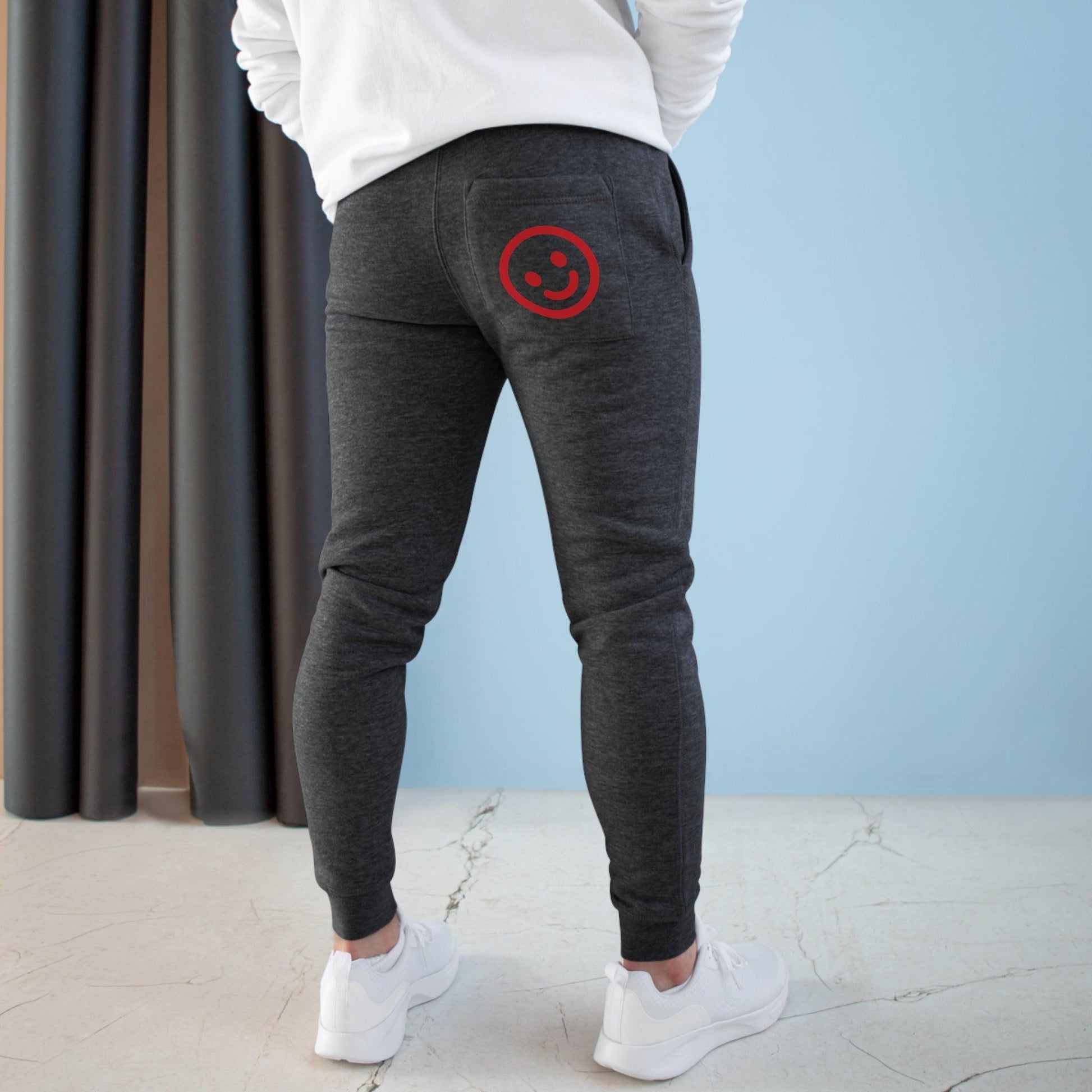 Crooked Smiley Unisex Fleece Joggers - Lizard Vigilante