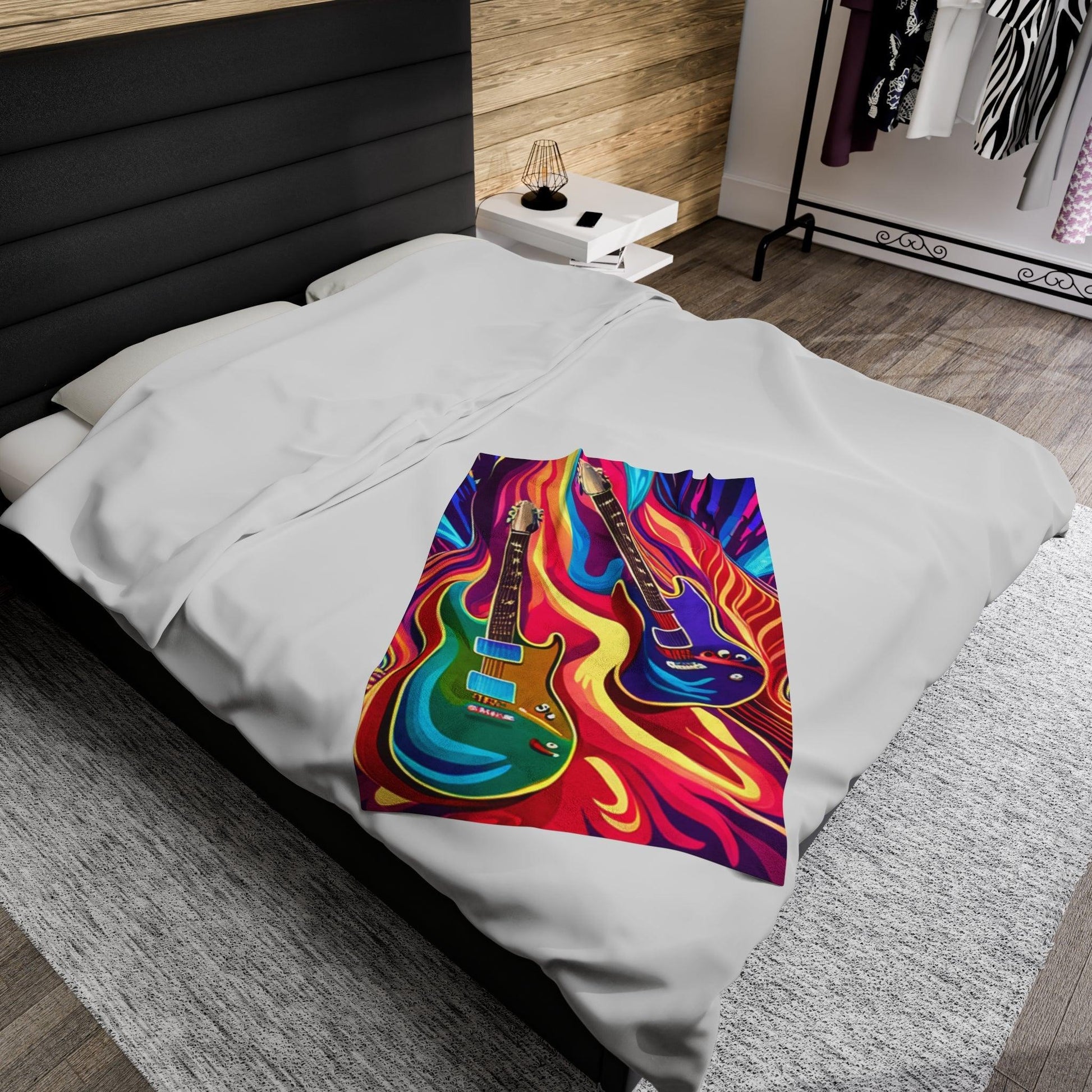 Psychedelic Things Velveteen Plush Blanket - Lizard Vigilante