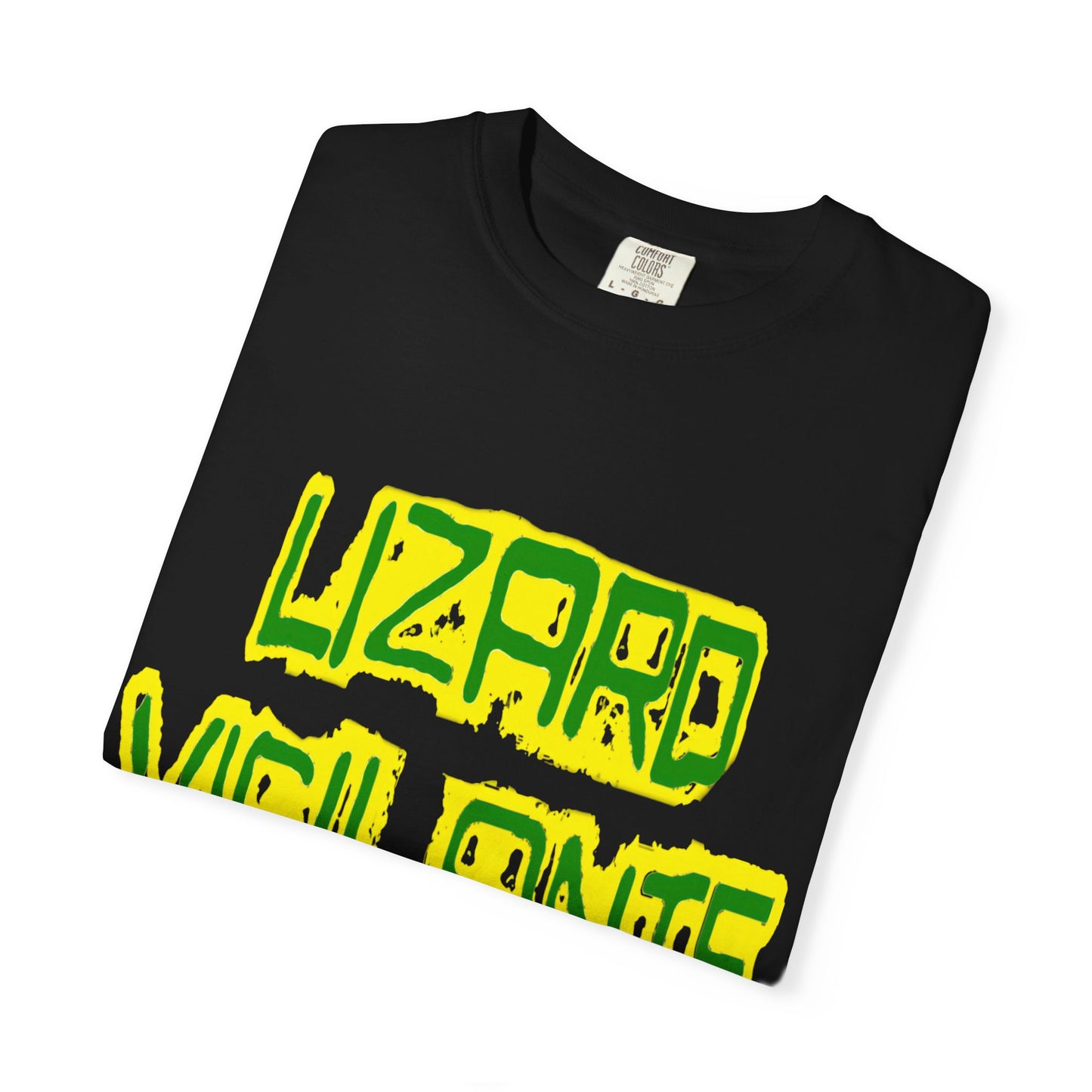 Lizard Vigilante Graphic T-Shirt — Bold Green & Yellow Streetwear Tee