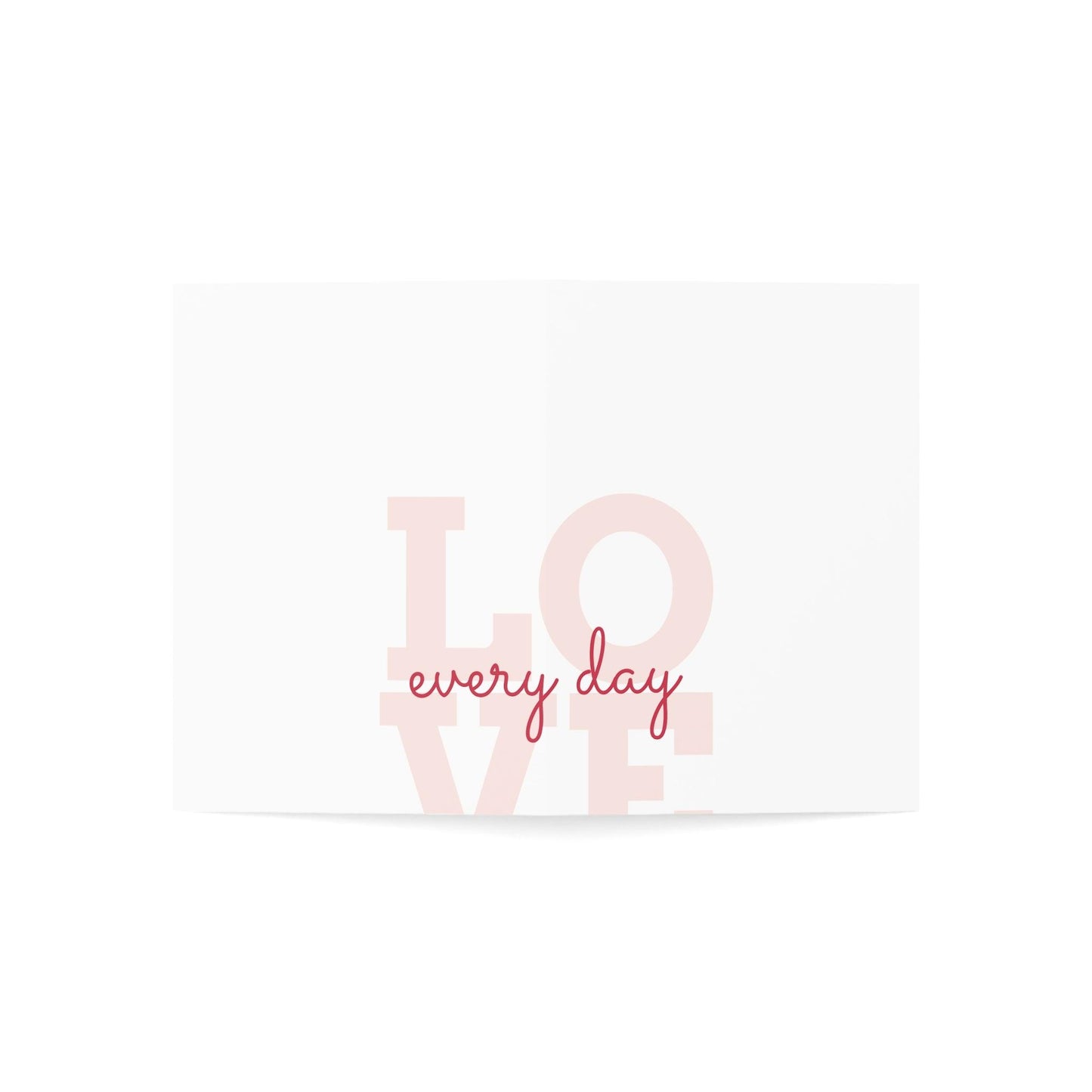 Love every day Greeting Cards (1, 10, 30, and 50pcs) Valentine's Day Holiday, Anytime - Lizard Vigilante