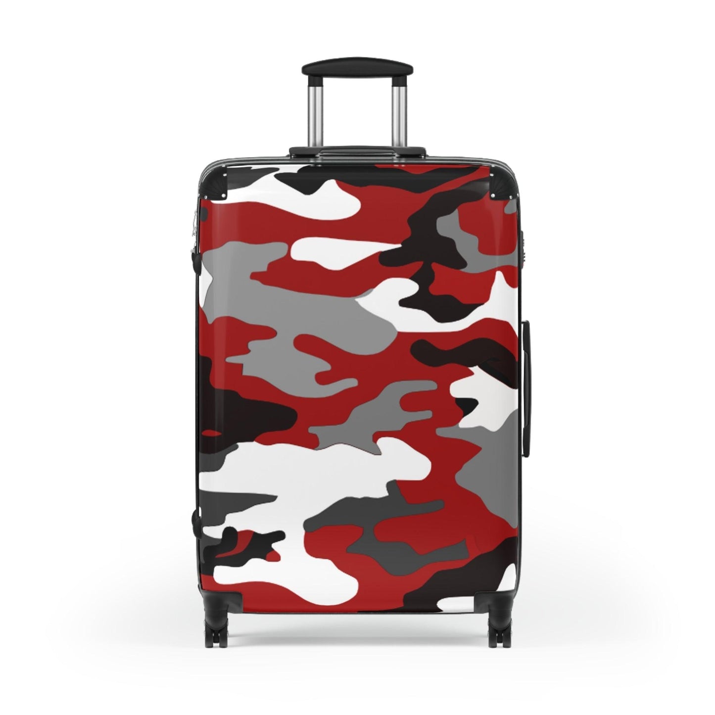 Red Black Grey White Camouflage Suitcase - Lizard Vigilante