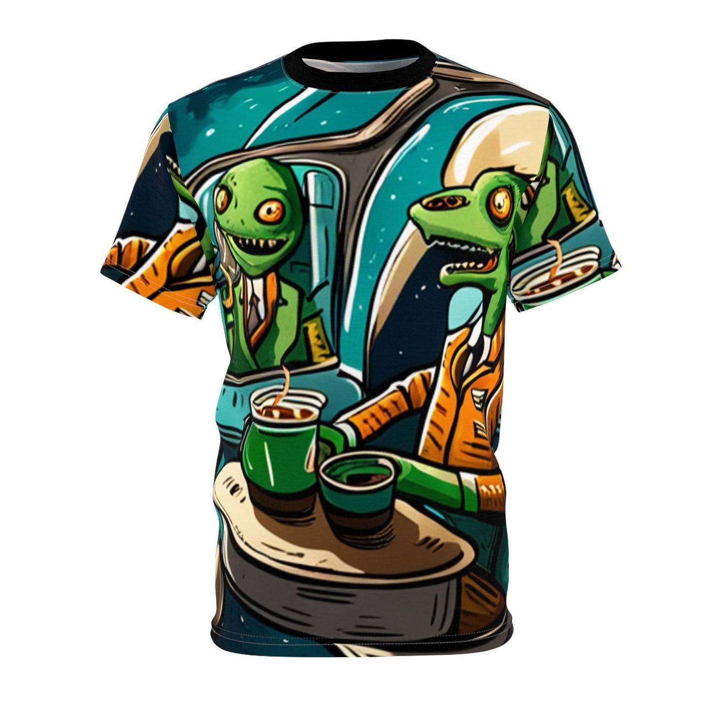 Lizard Vigilante Premium Coffee Break Pod Unisex Tee - Premium All Over Prints from Printify - Just $39.99! Shop now at Lizard Vigilante