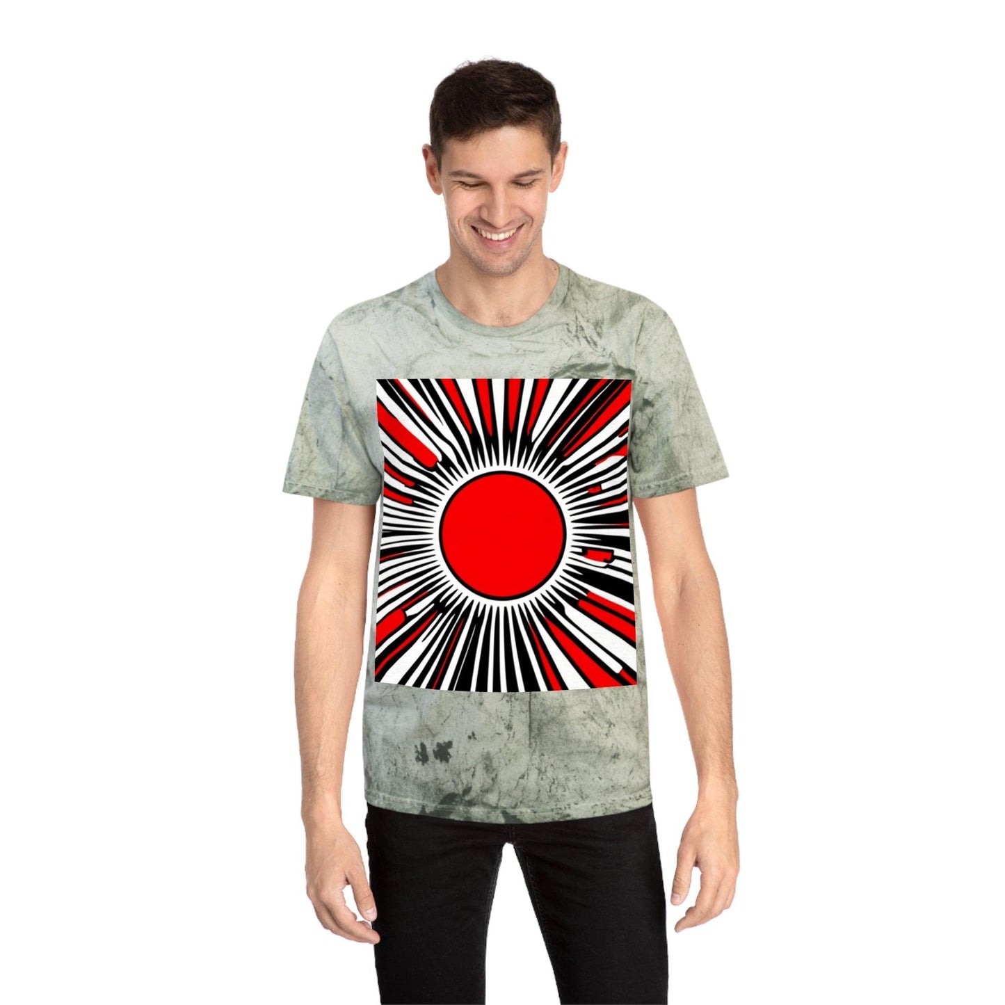 Red Circ Unisex Color Blast T-Shirt - Lizard Vigilante