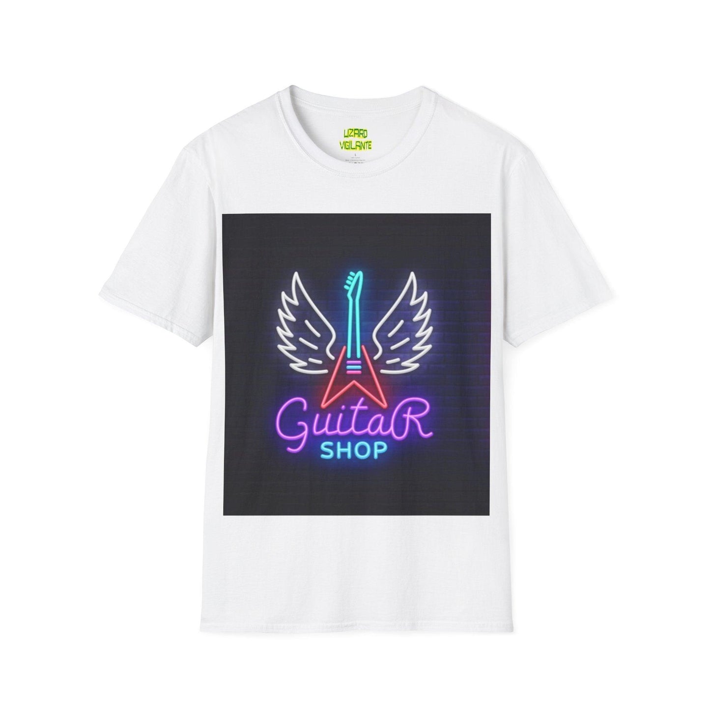 Neon Guitar Shop Unisex Softstyle T-Shirt - Lizard Vigilante