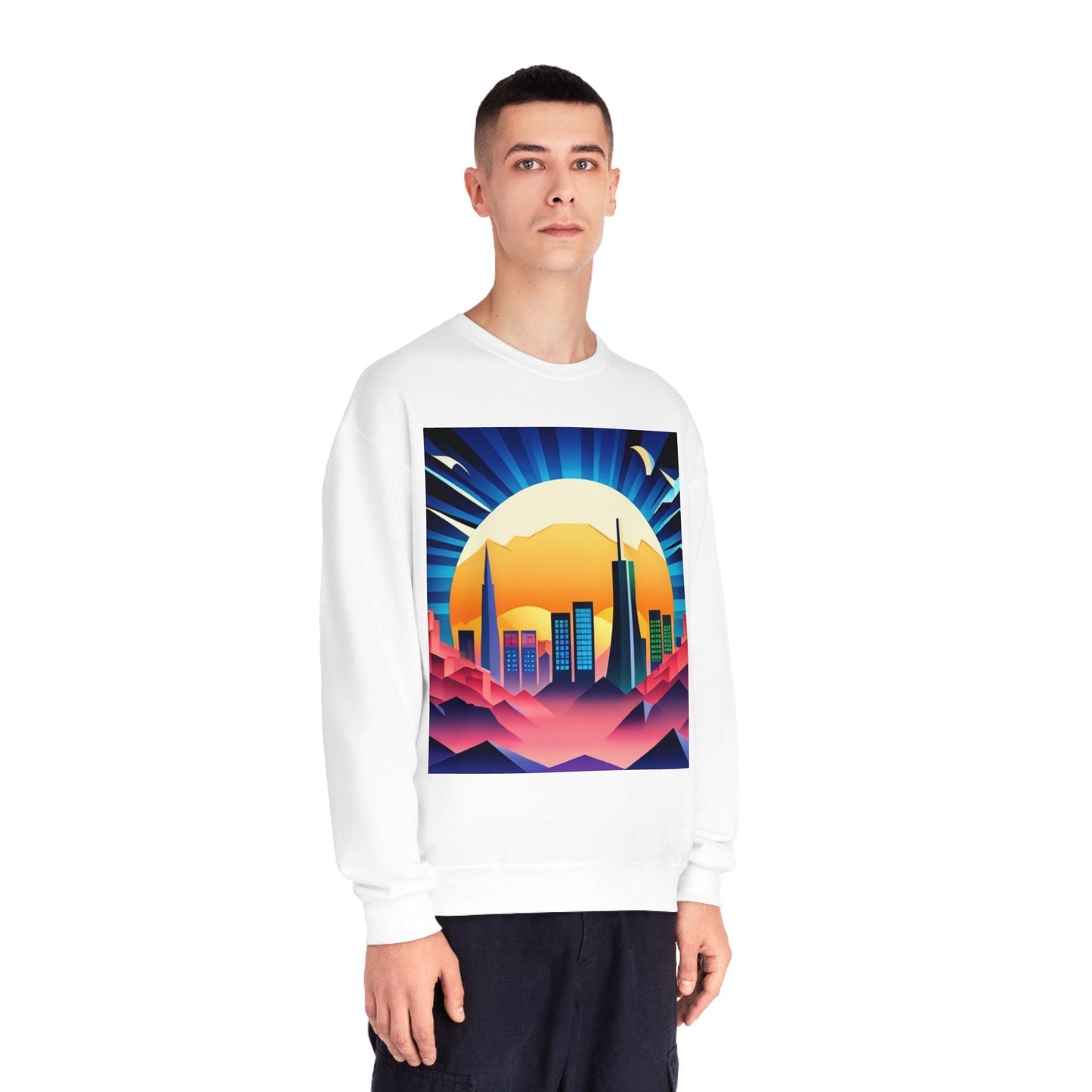 City of Futuris Unisex NuBlend® Crewneck Sweatshirt - Lizard Vigilante