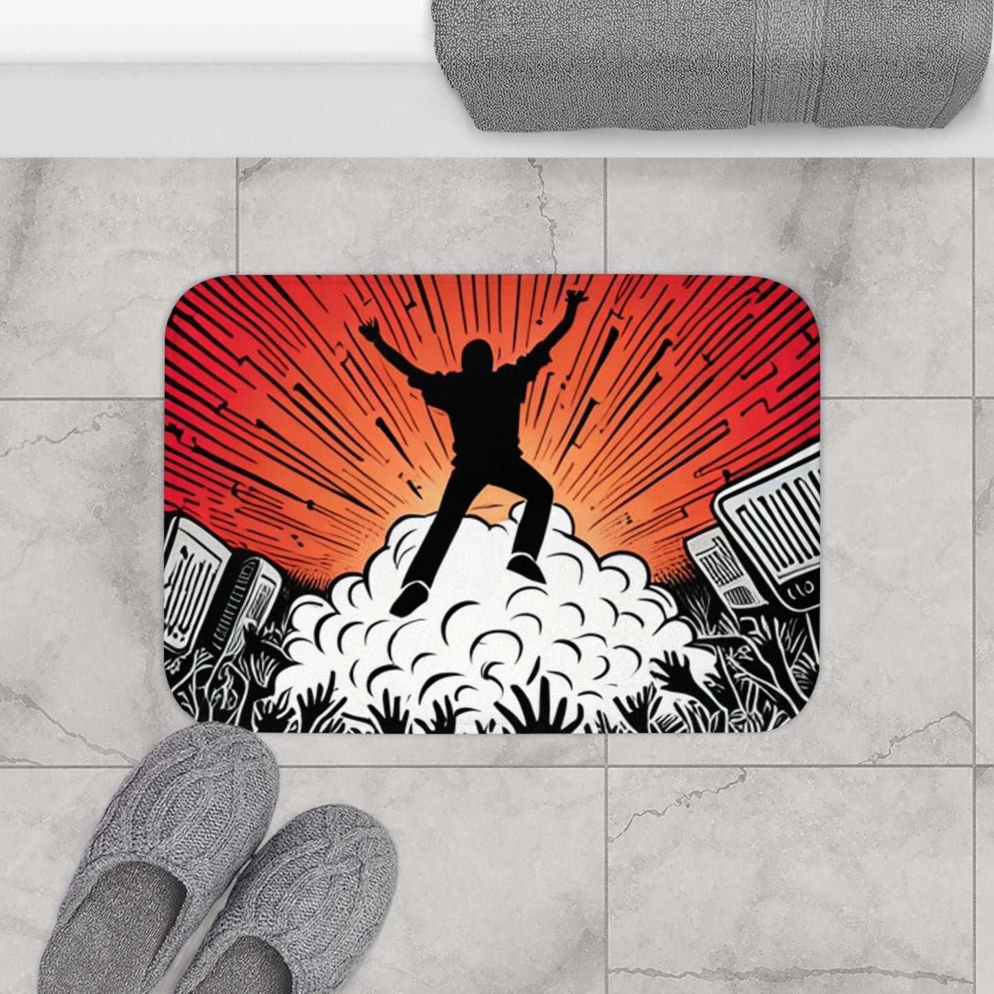 Metal Concert Bath Mat - Lizard Vigilante