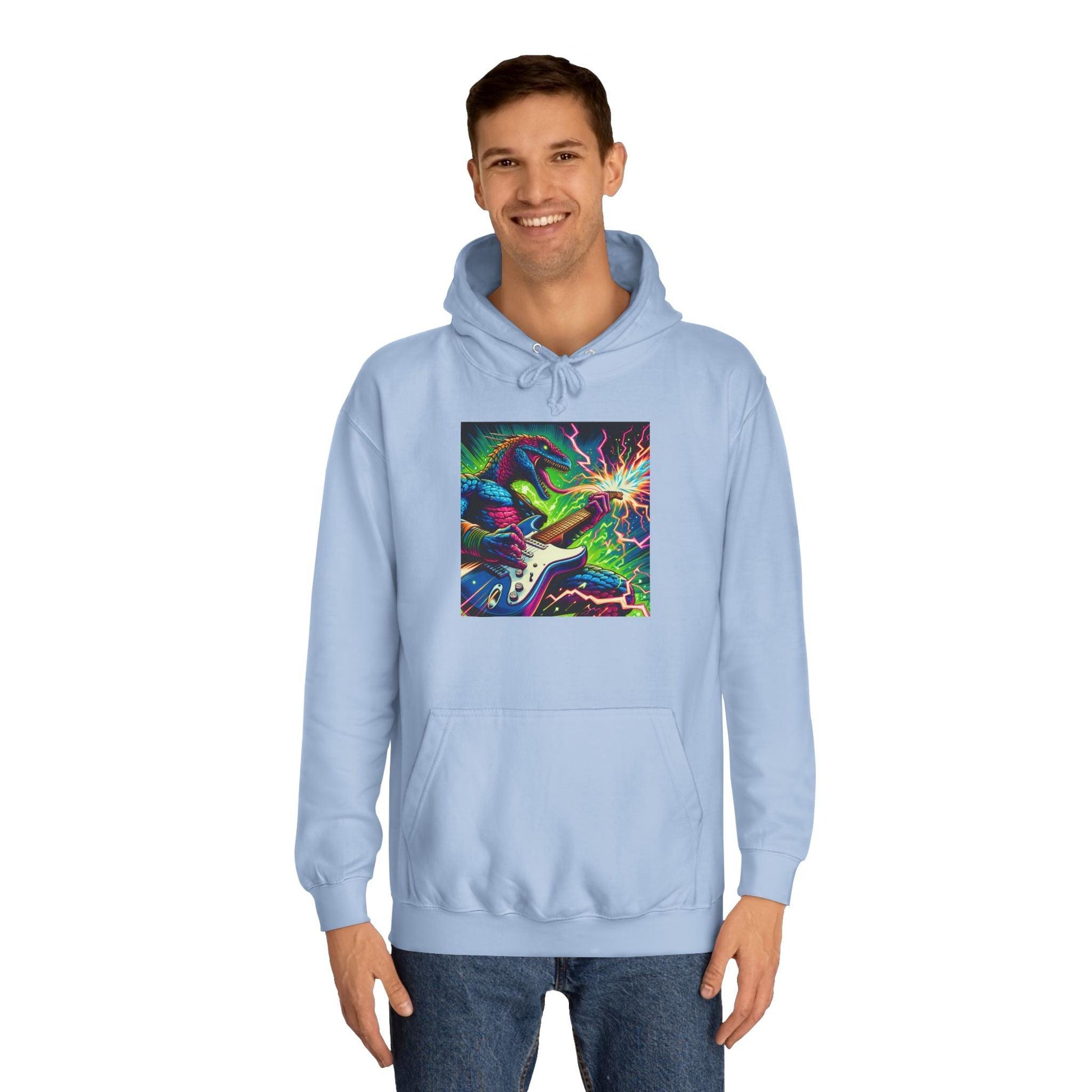 Lizard RockStar Unisex College Hoodie - Premium Hoodie from Printify - Just $54.16! Shop now at Lizard Vigilante