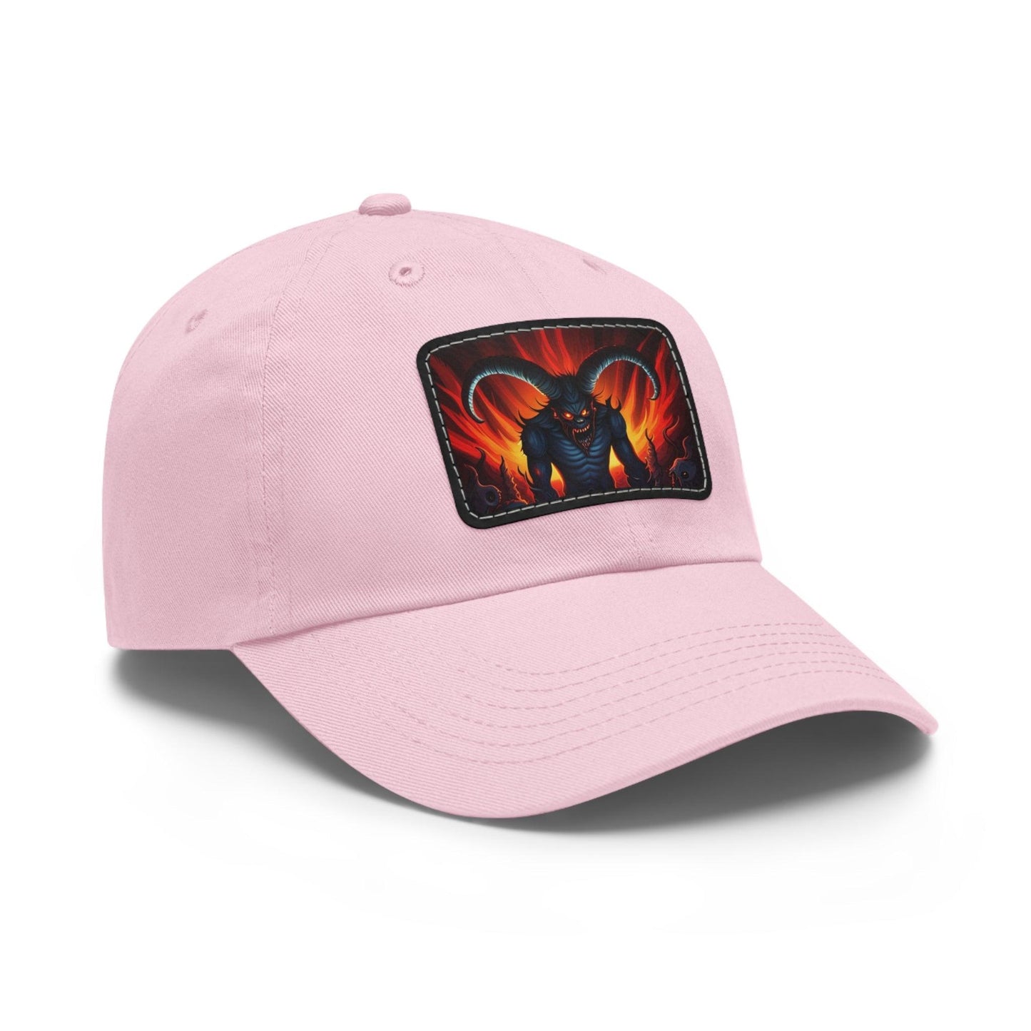 Horny Devil Dad Hat with Leather Patch (Rectangle) - Lizard Vigilante