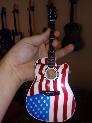 TOBY KEITH- Signature Acoustic USA Flag 1:4 Scale Replica Guitar ~Axe Heaven