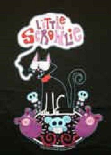 Little Scrowlie "It hissed with pleasure and purred with evil" 2sided T-shirt XL
