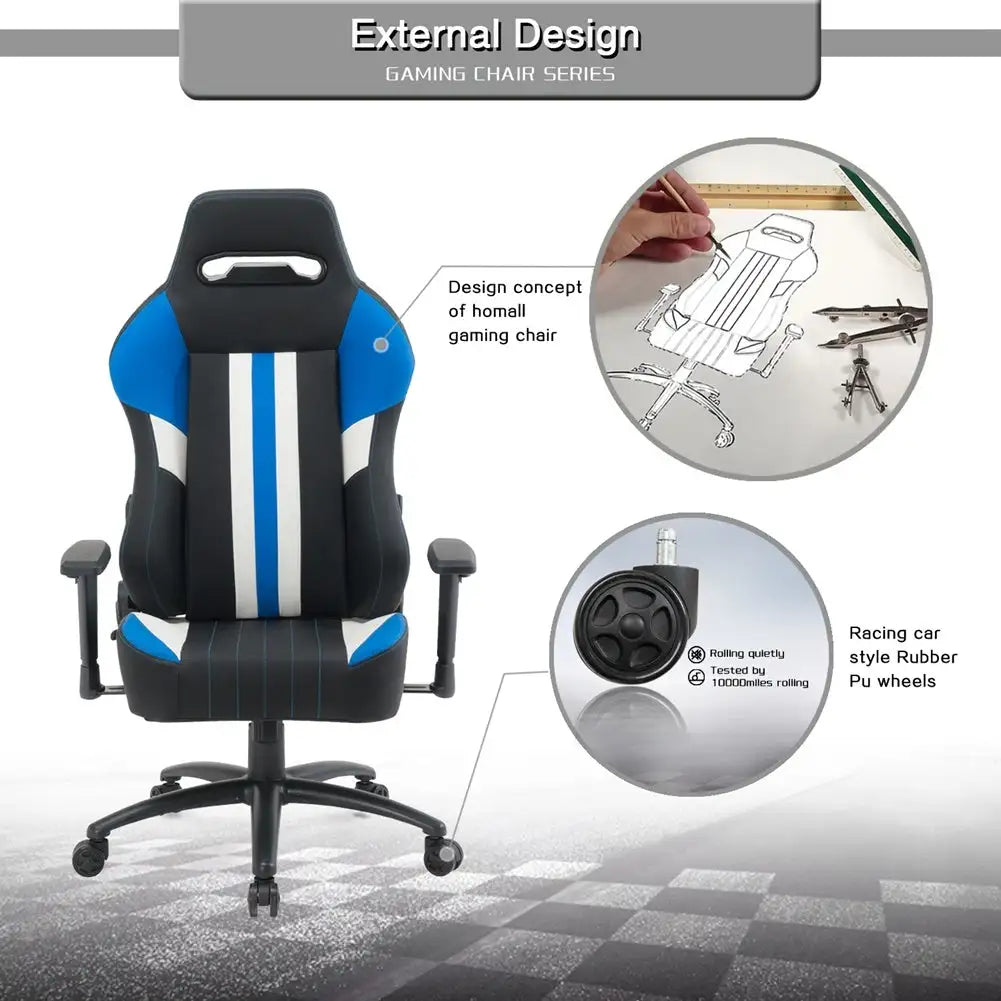 High Back Gaming Chair Racing Office Chair with PU Leather