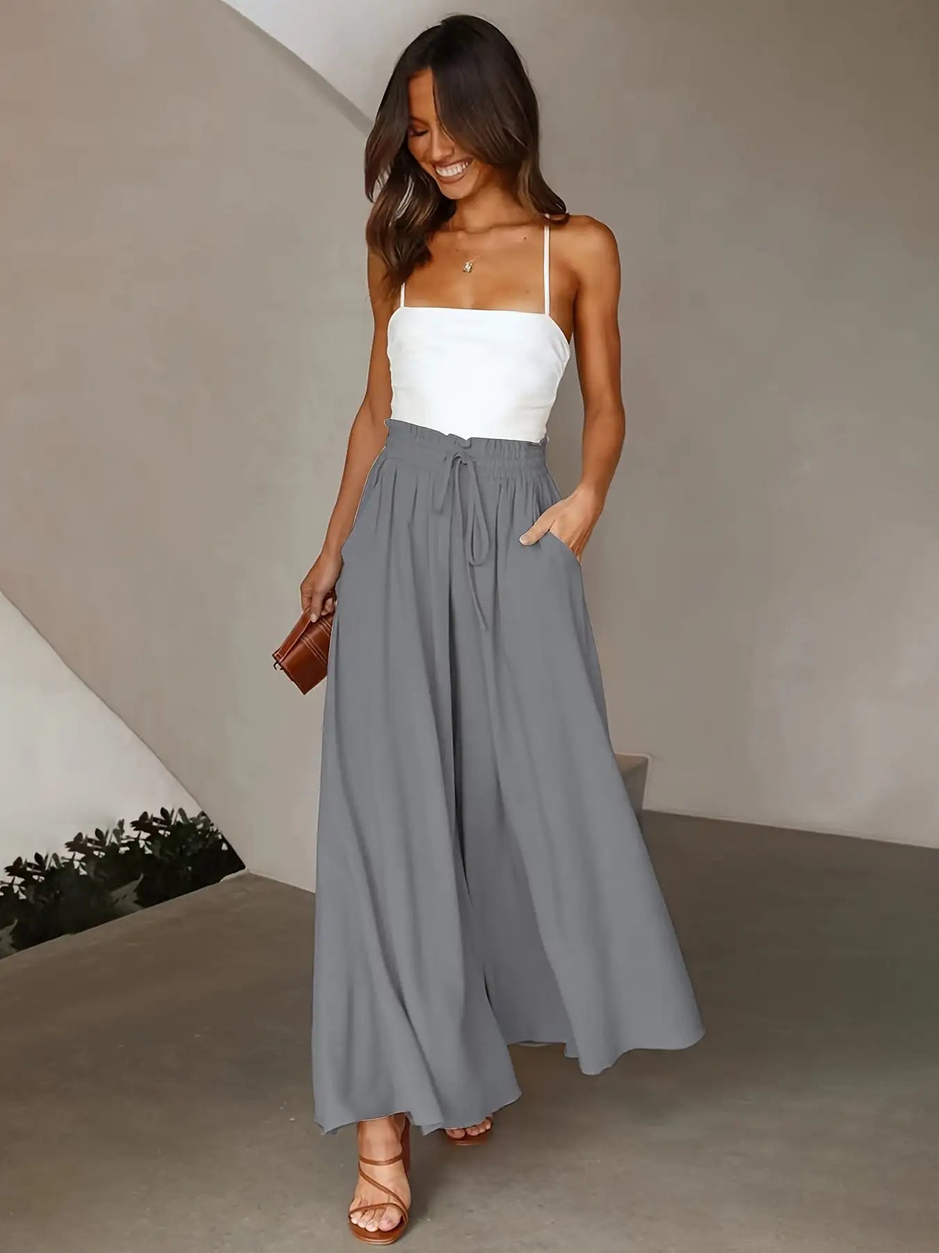 Ladies' Casual Wild Wide-leg Pants