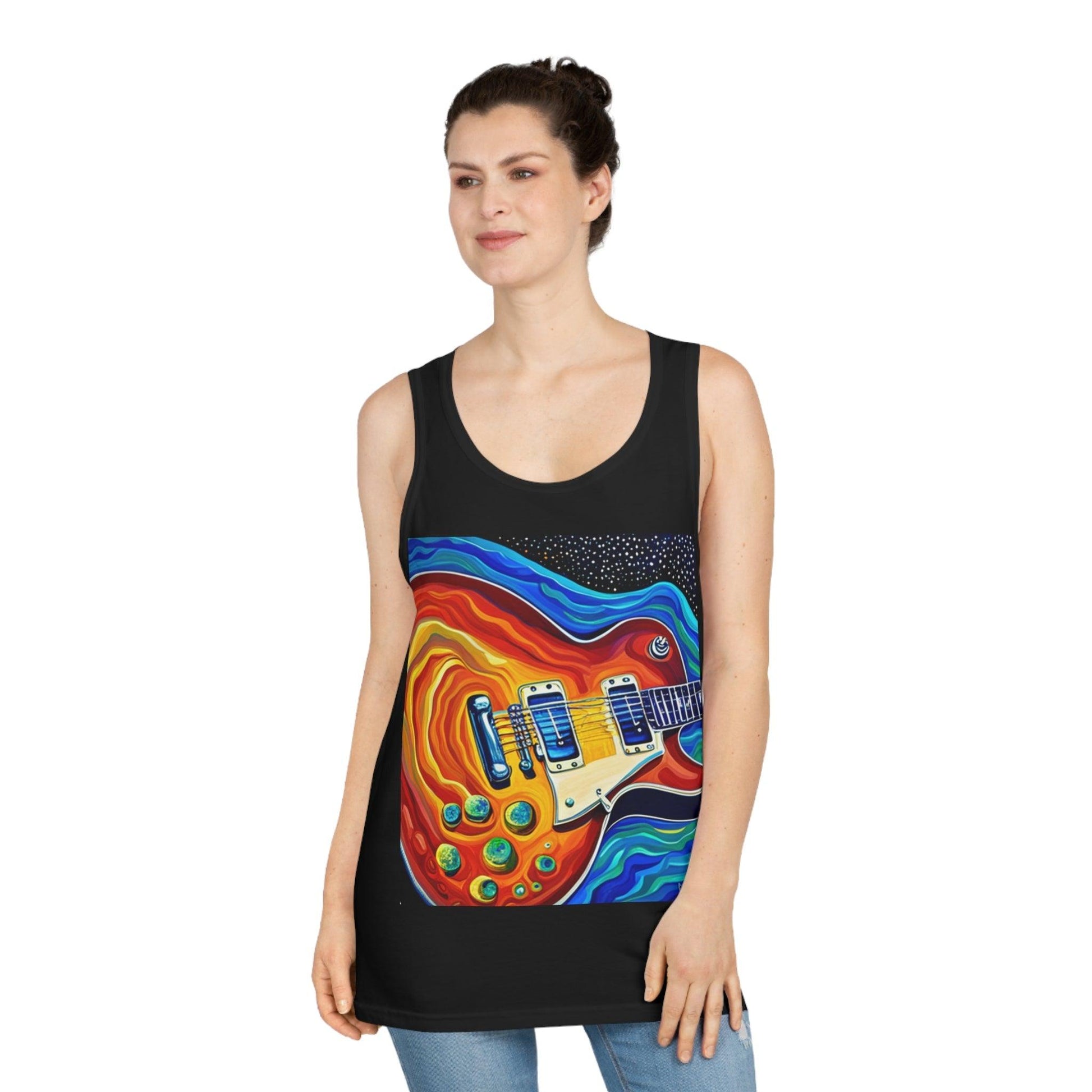 Psychedelic Electric Guitar Unisex Softstyle™ Tank Top - Lizard Vigilante