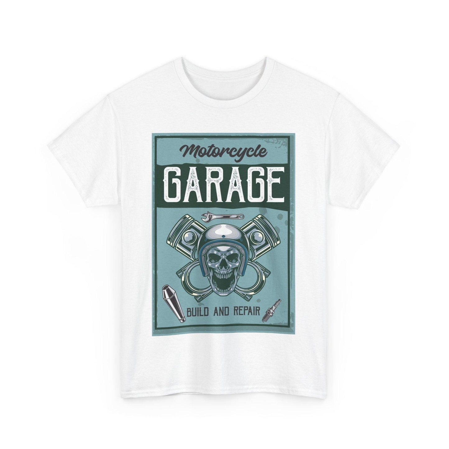 Motorcycle Garage Unisex Heavy Cotton Tee - Lizard Vigilante