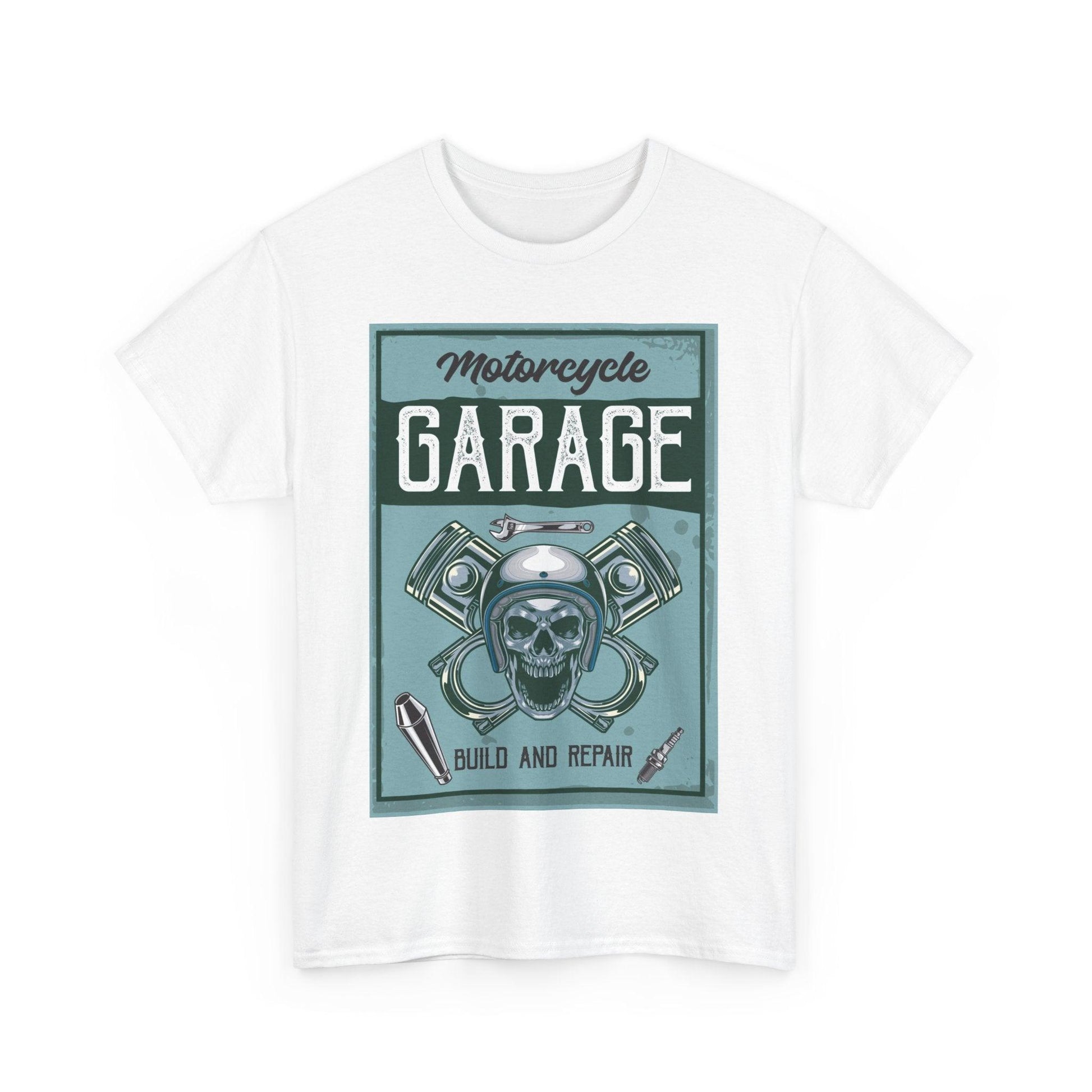 Motorcycle Garage Unisex Heavy Cotton Tee - Lizard Vigilante