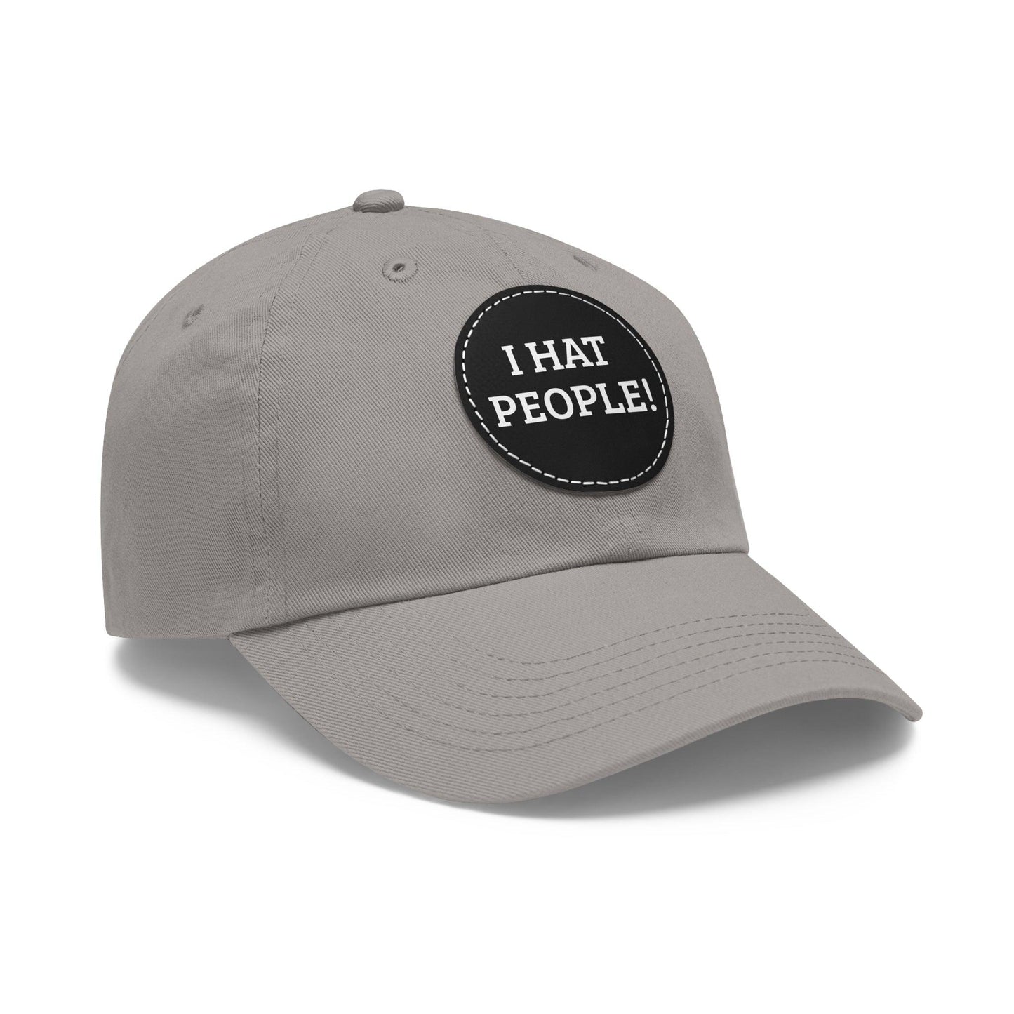 I HAT PEOPLE! Dad Hat with Leather Patch (Round) - Lizard Vigilante