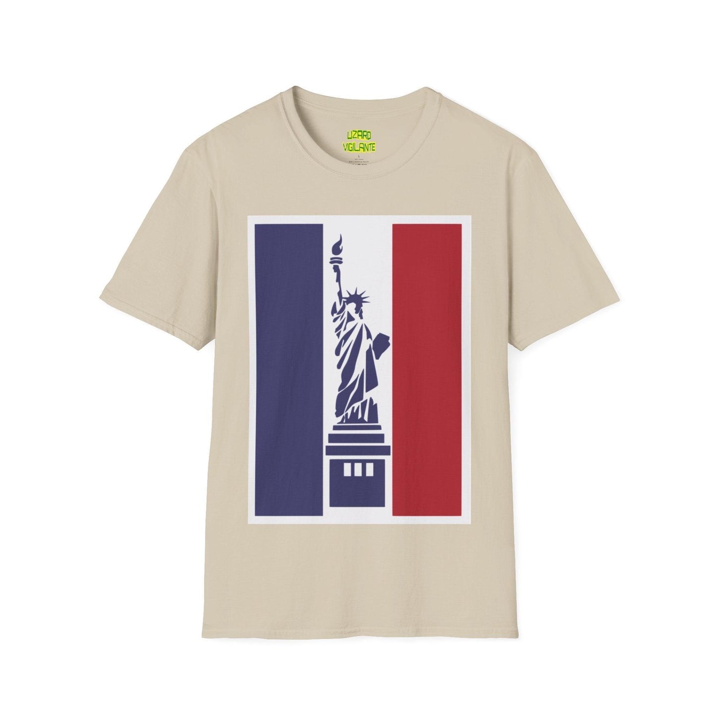 Statue of Liberty Graphic Unisex Softstyle T-Shirt - Lizard Vigilante